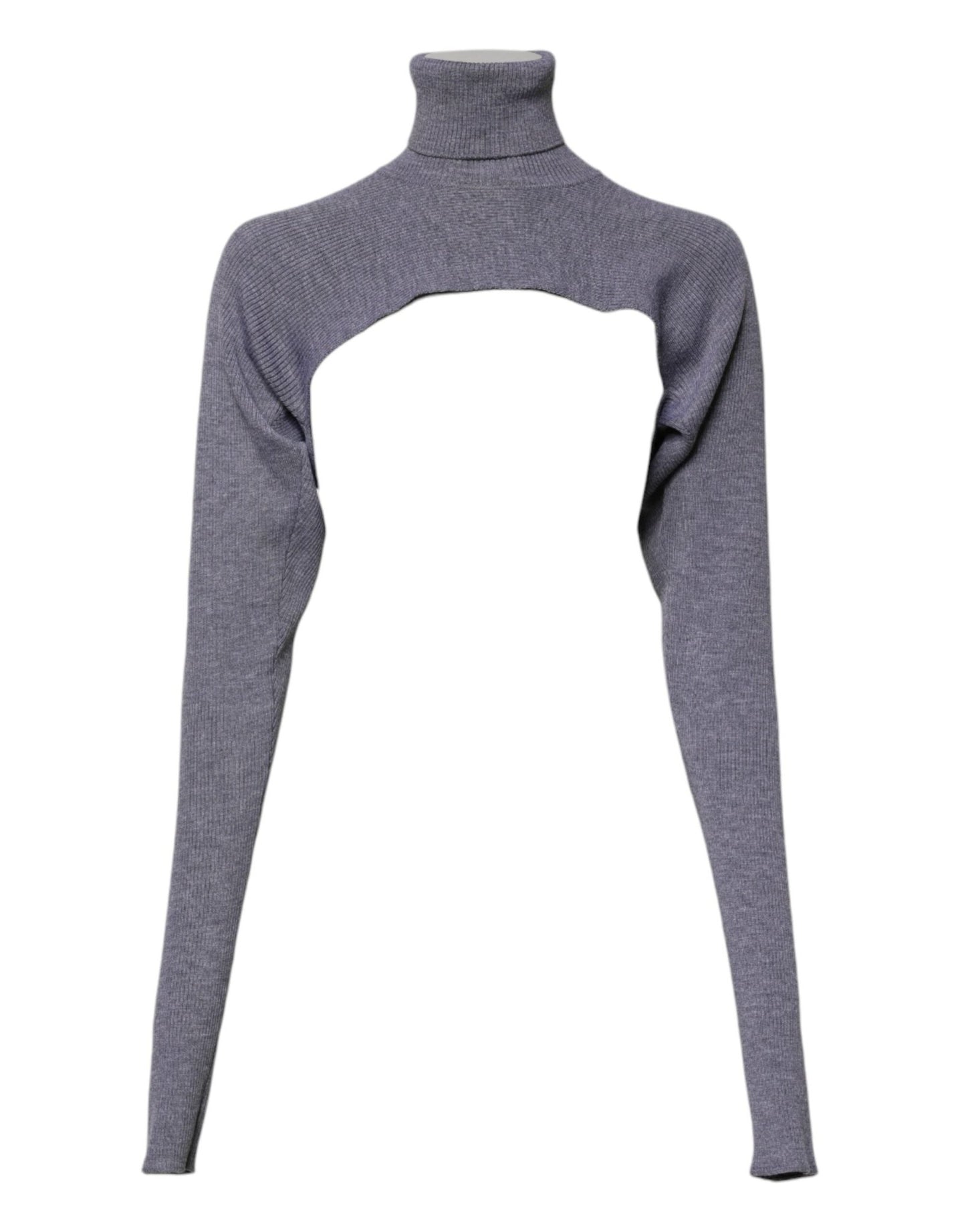 Dolce & Gabbana Gray Wool Knit Turtleneck Cropped Top Sweater – IT40|S par Dolce & Gabbana | Disponible sur Sandy Store ByNet