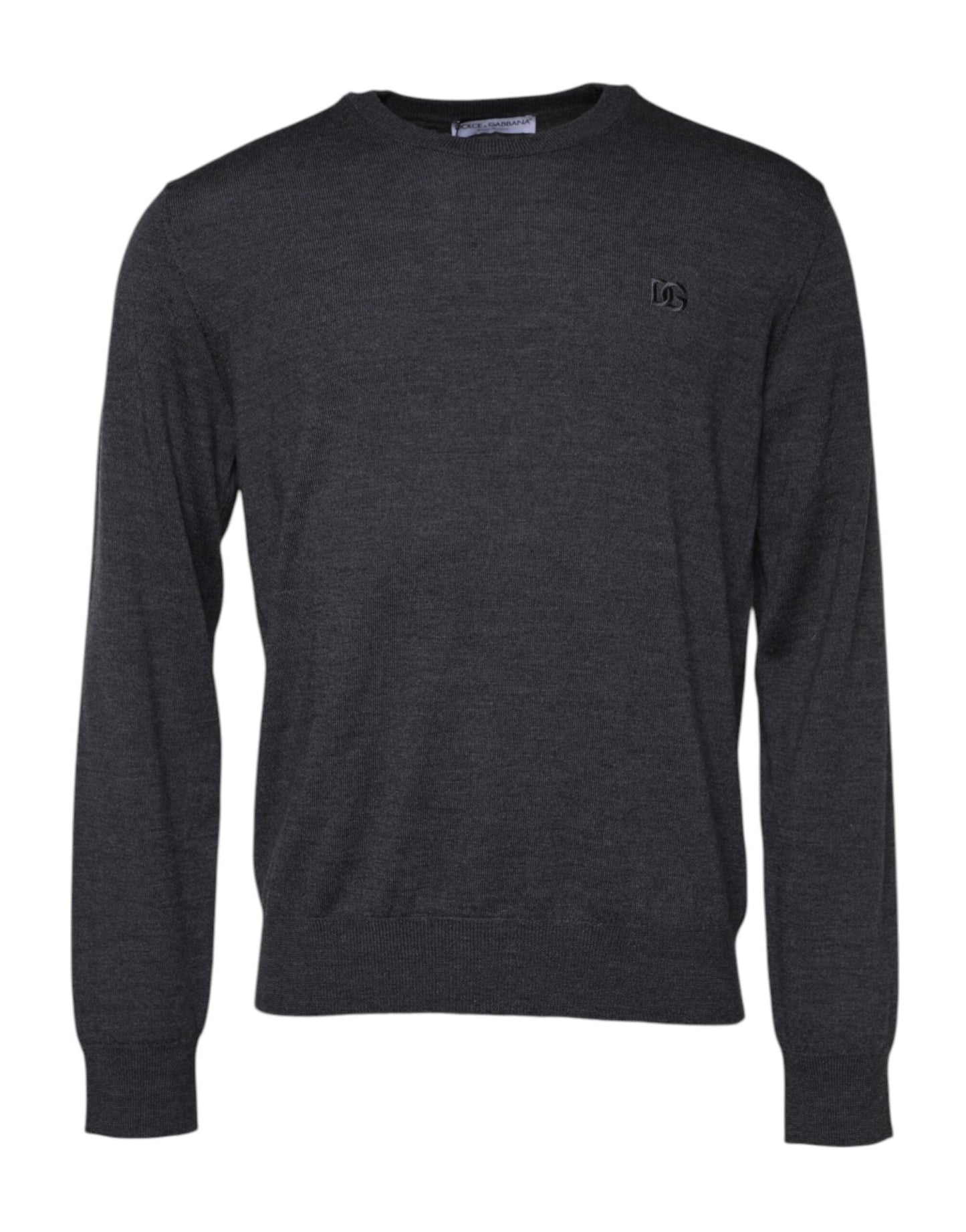 Dolce & Gabbana Gray Wool Logo Knitted Men Pullover Sweater – IT52 | XL par Dolce & Gabbana | Disponible sur Sandy Store ByNet