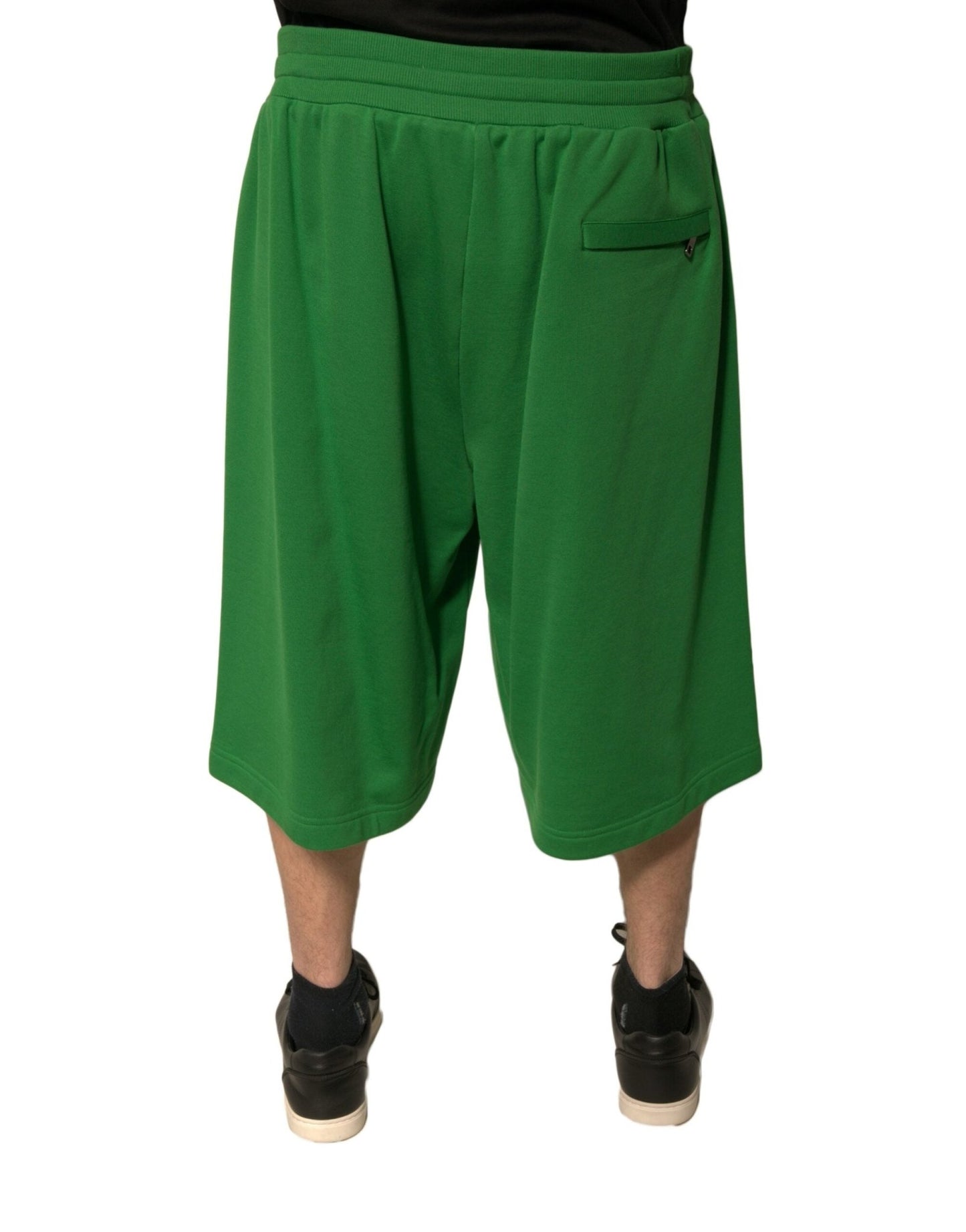 Dolce & Gabbana Green Cotton Blend Men Bermuda Shorts - Sandy Store ByNet