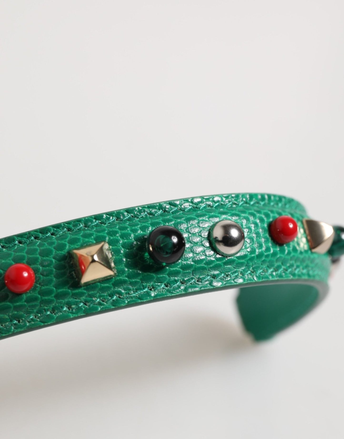 Dolce & Gabbana Green Embellished Leather Bag Handle Women Shoulder Strap – par Dolce & Gabbana | Disponible sur Sandy Store ByNet