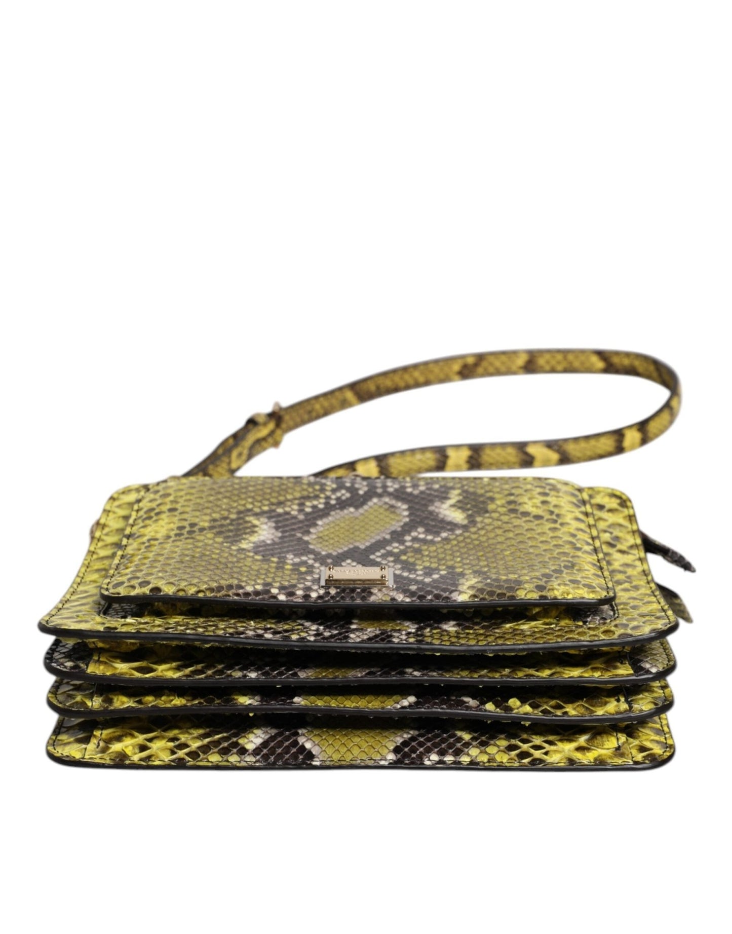 Dolce & Gabbana Green Exotic Leather DG Plaque Crossbody Clutch Bag - Sandy Store ByNet