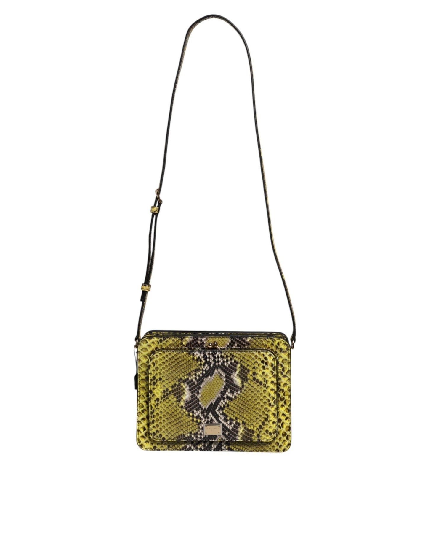 Dolce & Gabbana Green Exotic Leather DG Plaque Crossbody Clutch Bag - Sandy Store ByNet