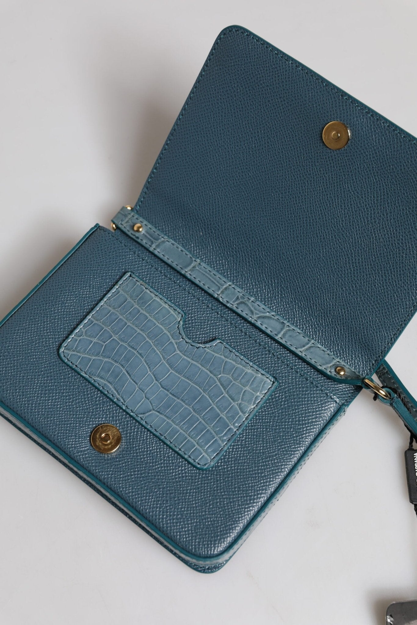 Dolce & Gabbana Green Exotic Leather DG Plaque Crossbody Mini Bag - Sandy Store ByNet