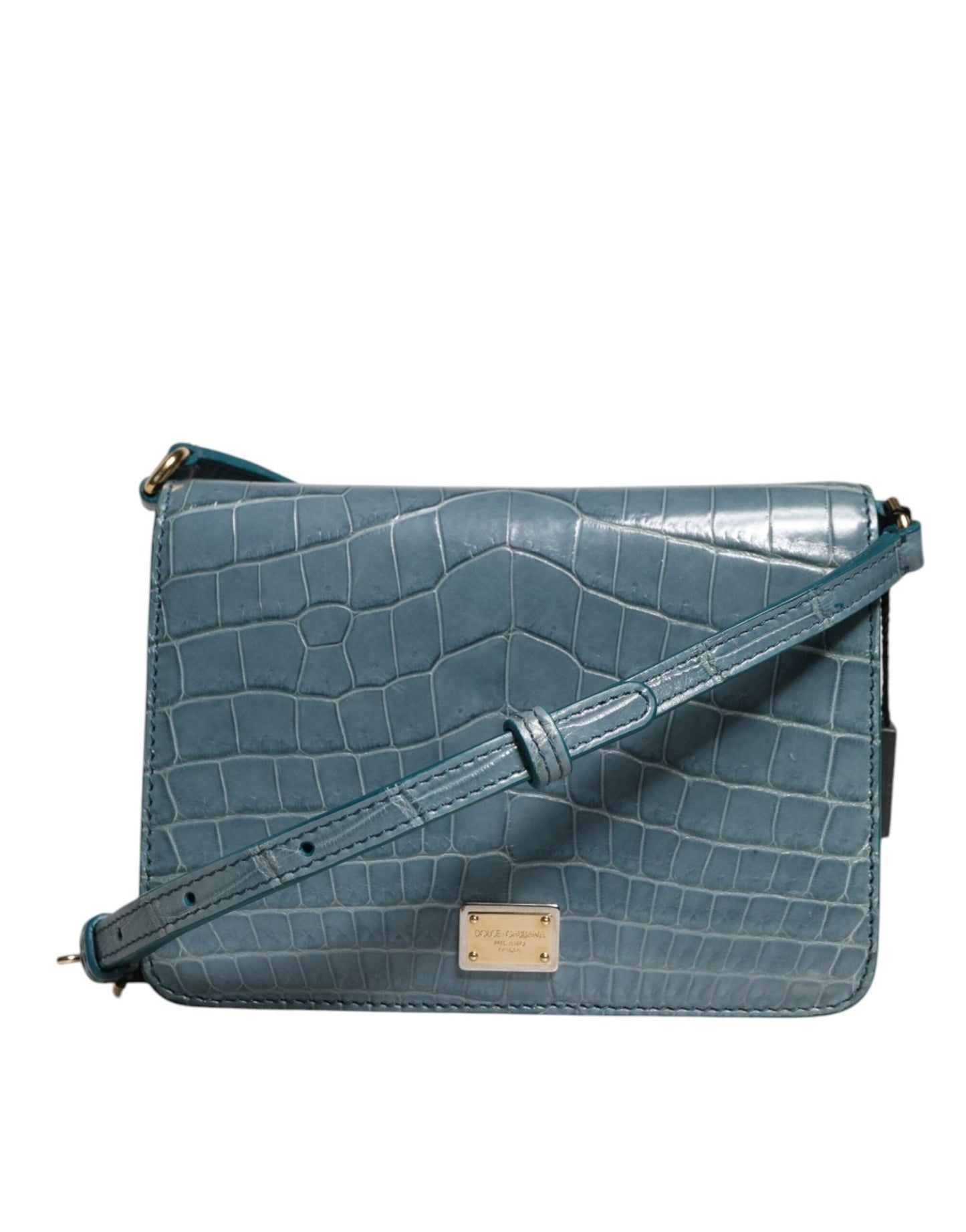 Dolce & Gabbana Green Exotic Leather DG Plaque Crossbody Mini Bag - Sandy Store ByNet