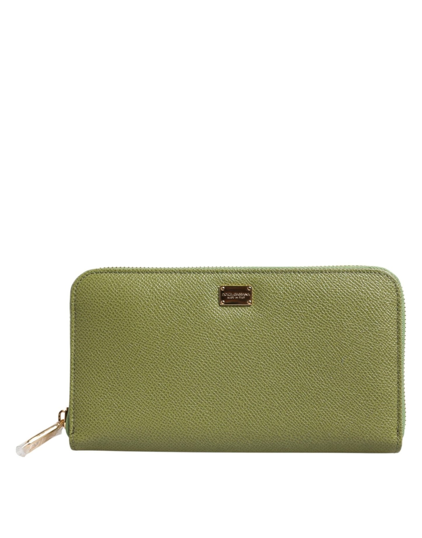Dolce & Gabbana Green Leather Logo Plaque Zip Around Continenta Wallet – par Dolce & Gabbana | Disponible sur Sandy Store ByNet