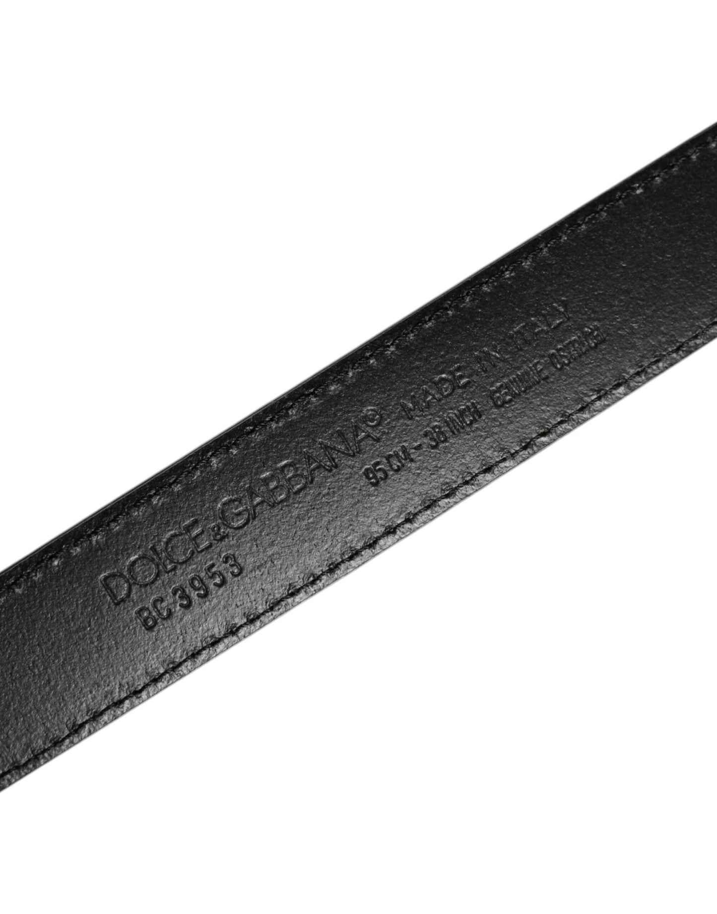 Dolce & Gabbana Green Leather Silver Tone Metal Buckle Belt - Sandy Store ByNet