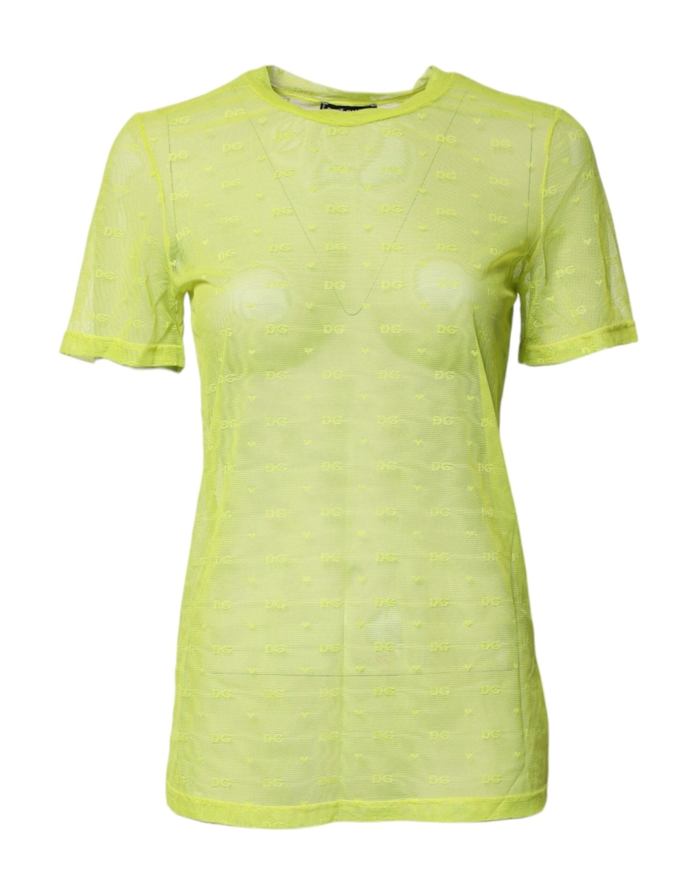 Dolce & Gabbana Green Nylon See Through Women Short Sleeves Top – IT2 | S par Dolce & Gabbana | Disponible sur Sandy Store ByNet