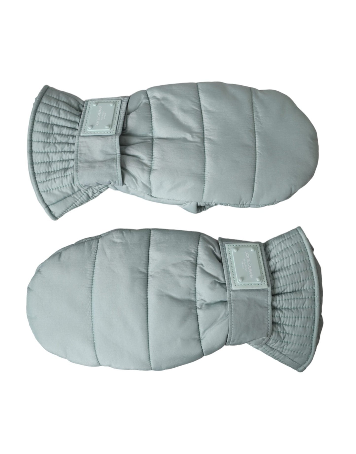 Dolce & Gabbana Green Quilted Nylon Wrist Length Mitten Gloves - Sandy Store ByNet
