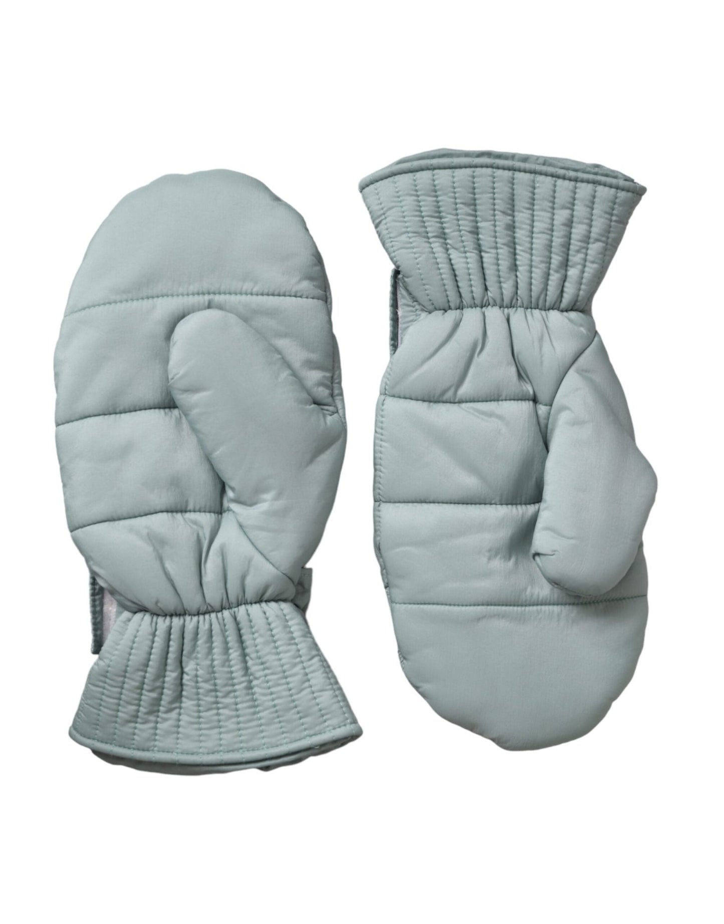 Dolce & Gabbana Green Quilted Nylon Wrist Length Mitten Gloves - Sandy Store ByNet