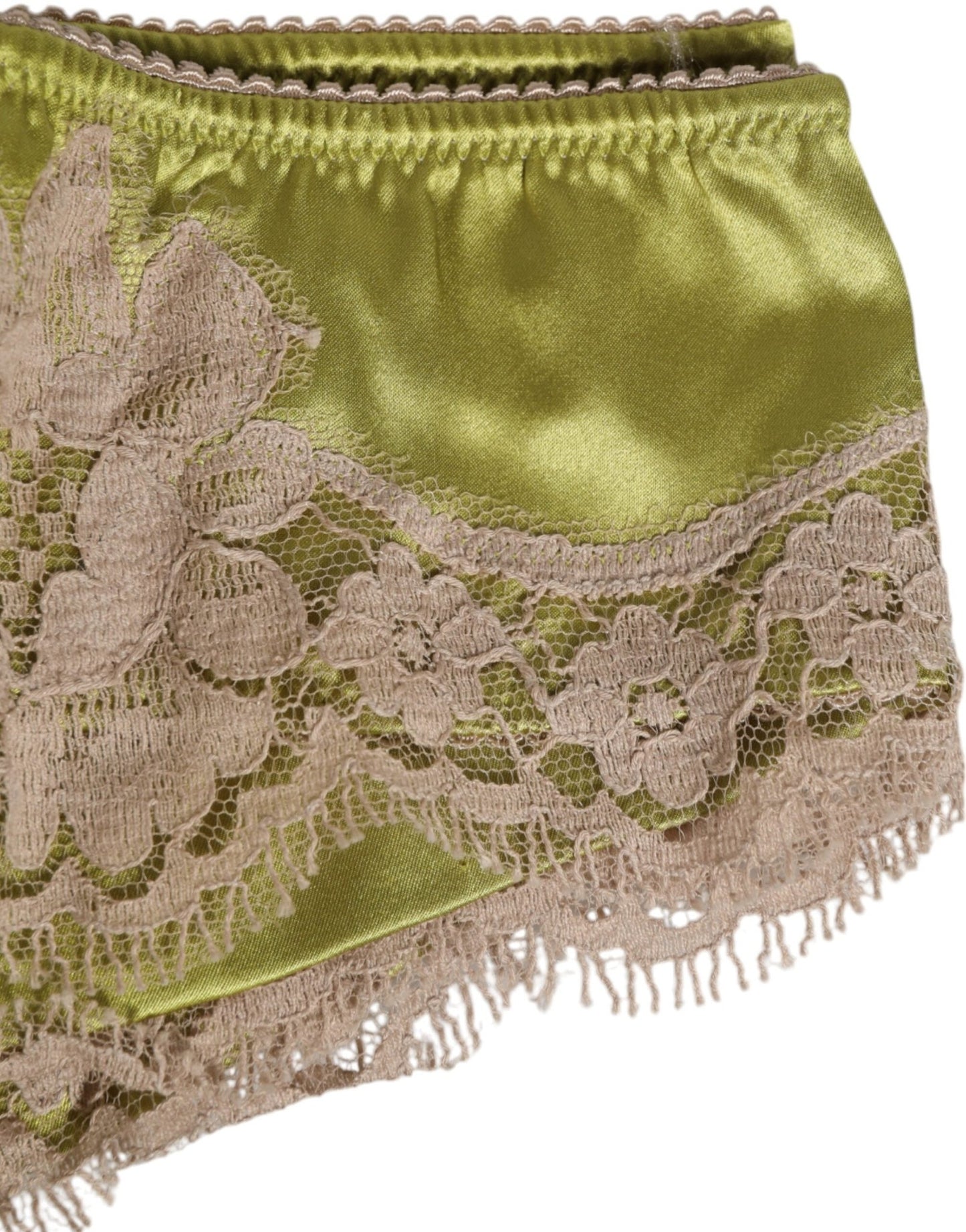 Dolce & Gabbana Green Silk Satin Lace Trim New Slip Underwear – IT1 | XS par Dolce & Gabbana | Disponible sur Sandy Store ByNet