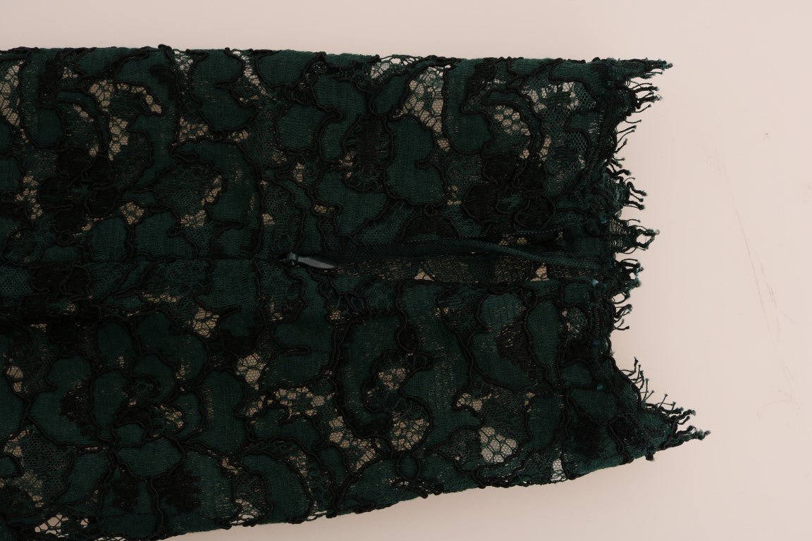 Dolce & Gabbana High Waist Floral Lace Slim Trousers - Sandy Store ByNet