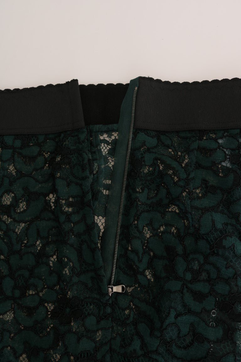 Dolce & Gabbana High Waist Floral Lace Slim Trousers - Sandy Store ByNet
