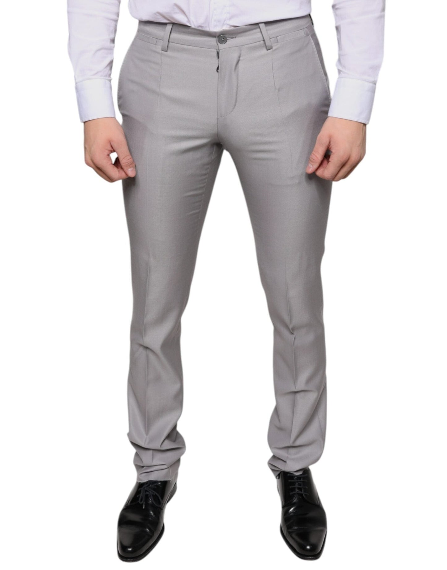 Dolce & Gabbana Light Gray Wool Dress Pants – IT44 | XS par Dolce & Gabbana | Disponible sur Sandy Store ByNet