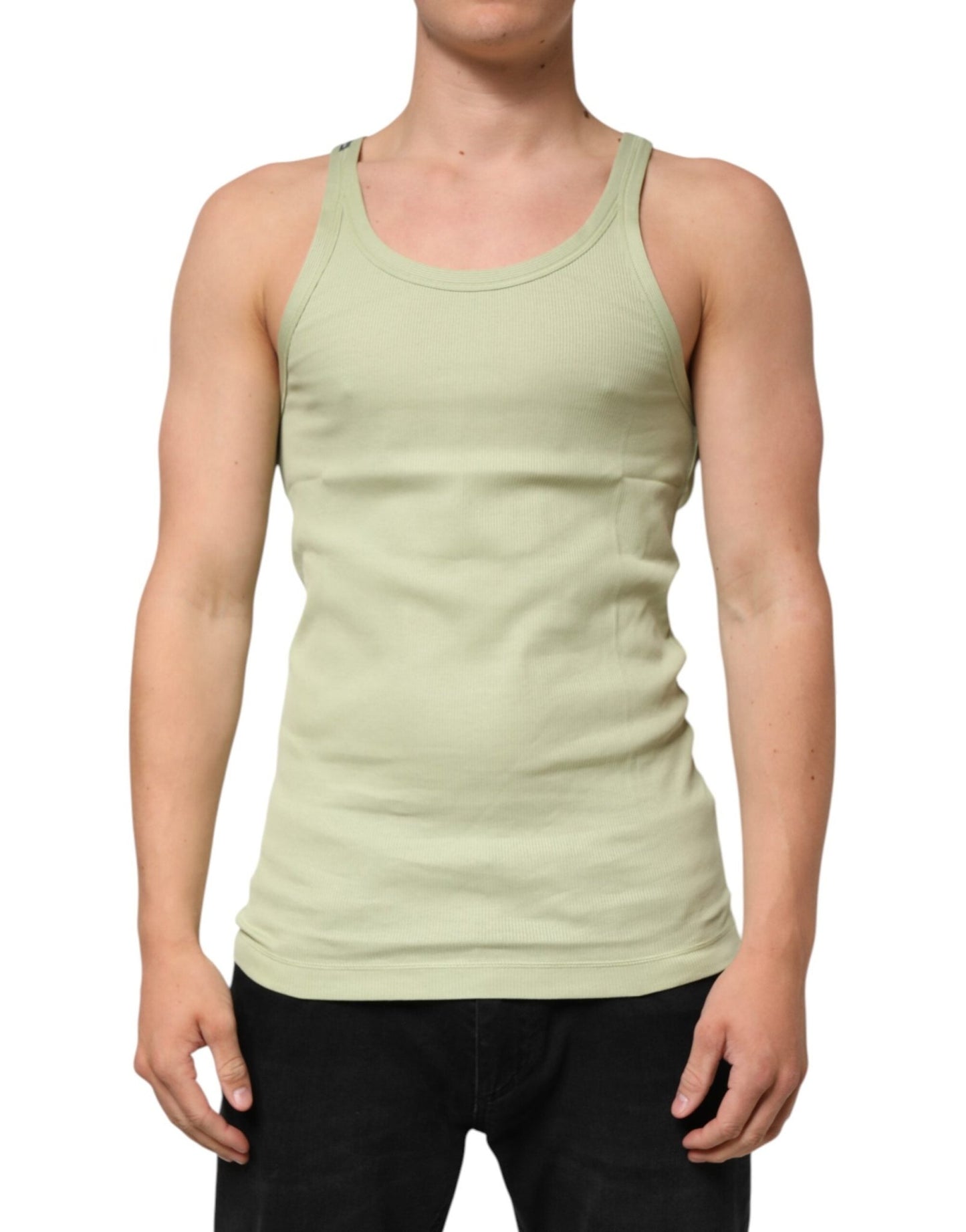 Dolce & Gabbana Light Green Tank Sleeveless Men Men T-shirt – IT52 | XL par Dolce & Gabbana | Disponible sur Sandy Store ByNet