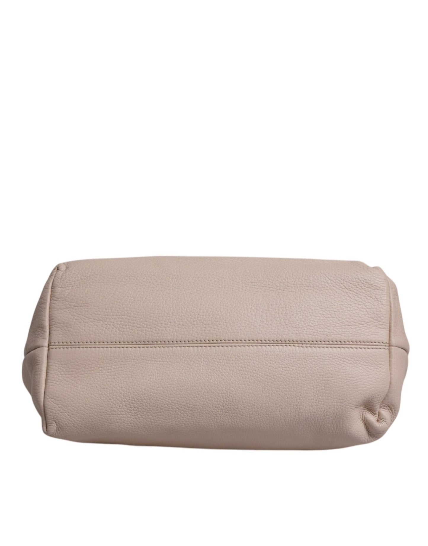 Dolce & Gabbana Light Pink Deer Leather Logo Plaque Tote Top Handle Bag - Sandy Store ByNet