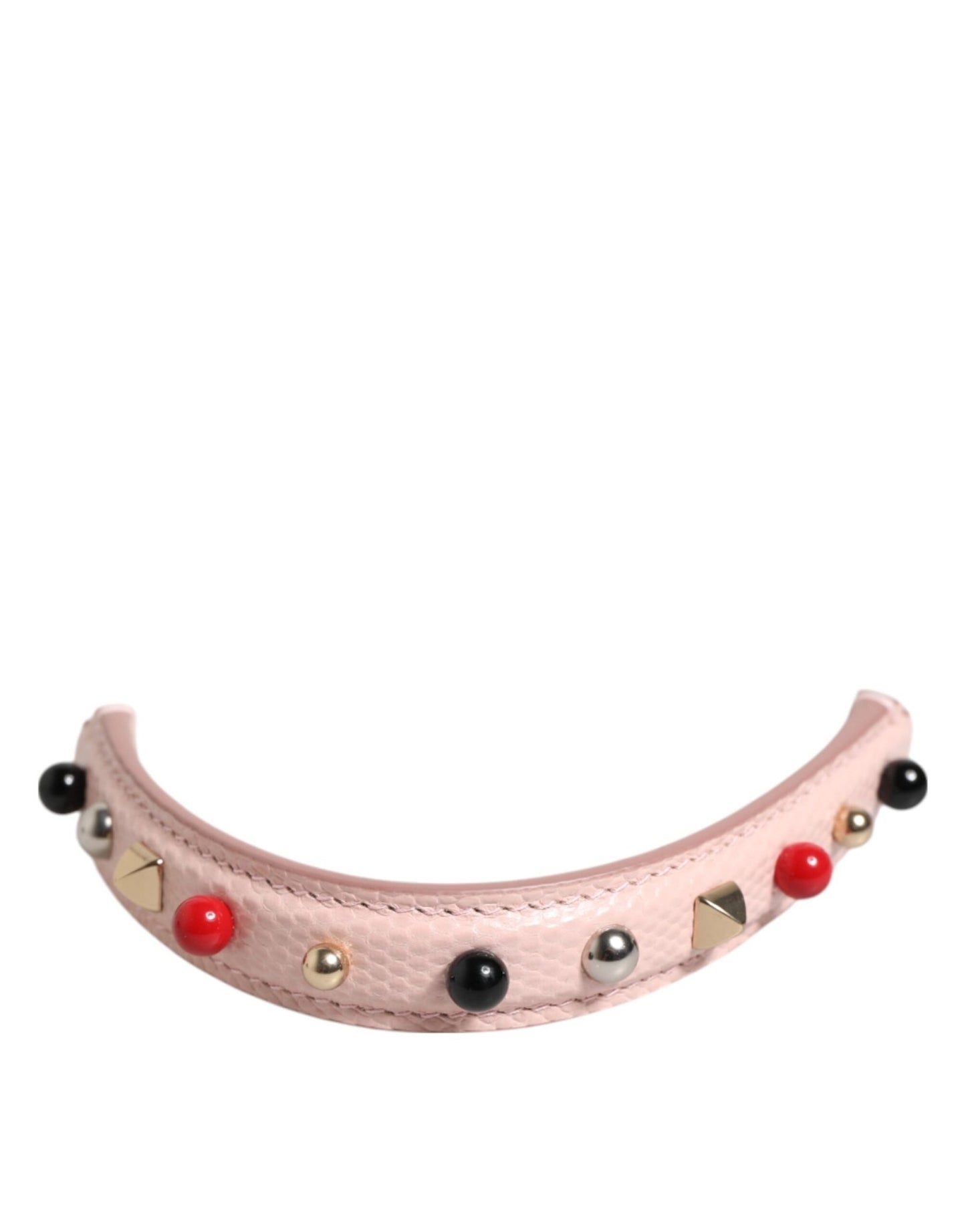 Dolce & Gabbana Light Pink Embellished Leather Bag Handle Shoulder Strap – par Dolce & Gabbana | Disponible sur Sandy Store ByNet