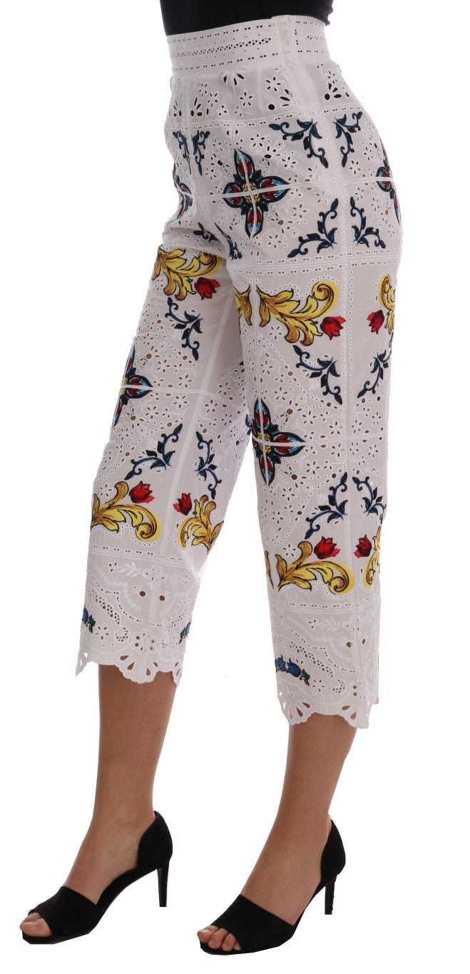 Dolce & Gabbana Majolica Embroidered Capri Elegance - Sandy Store ByNet