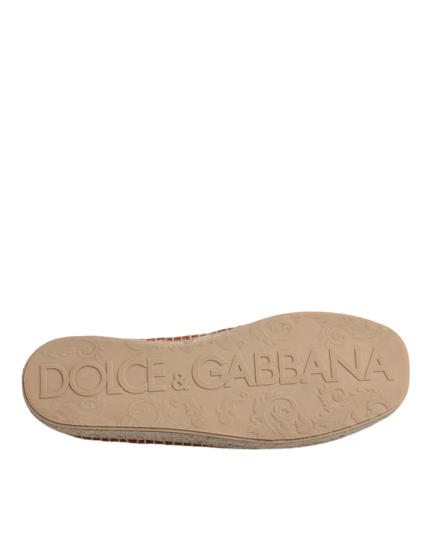 Dolce & Gabbana Maroon Woven Leather Men Espadrille Shoes - Sandy Store ByNet
