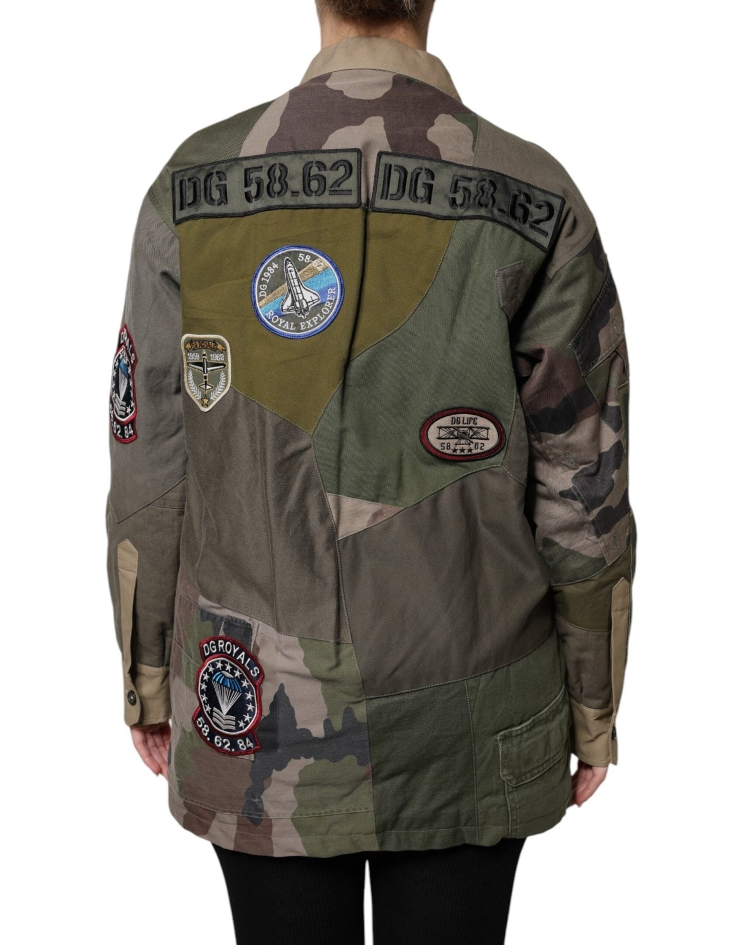 Dolce & Gabbana Military Green Cotton Button Down Jacket - Sandy Store ByNet