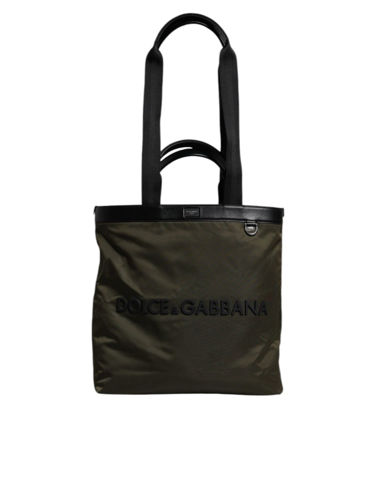 Dolce & Gabbana Military Green Nylon Shoulder Strap Tote Bag - Sandy Store ByNet