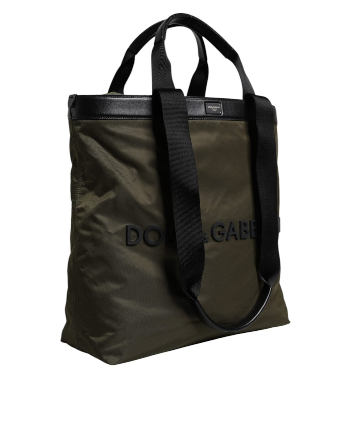 Dolce & Gabbana Military Green Nylon Shoulder Strap Tote Bag - Sandy Store ByNet