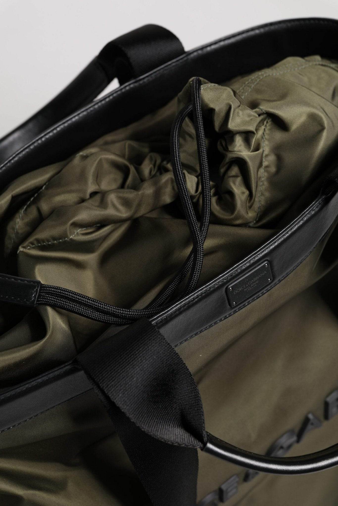 Dolce & Gabbana Military Green Nylon Shoulder Strap Tote Bag - Sandy Store ByNet