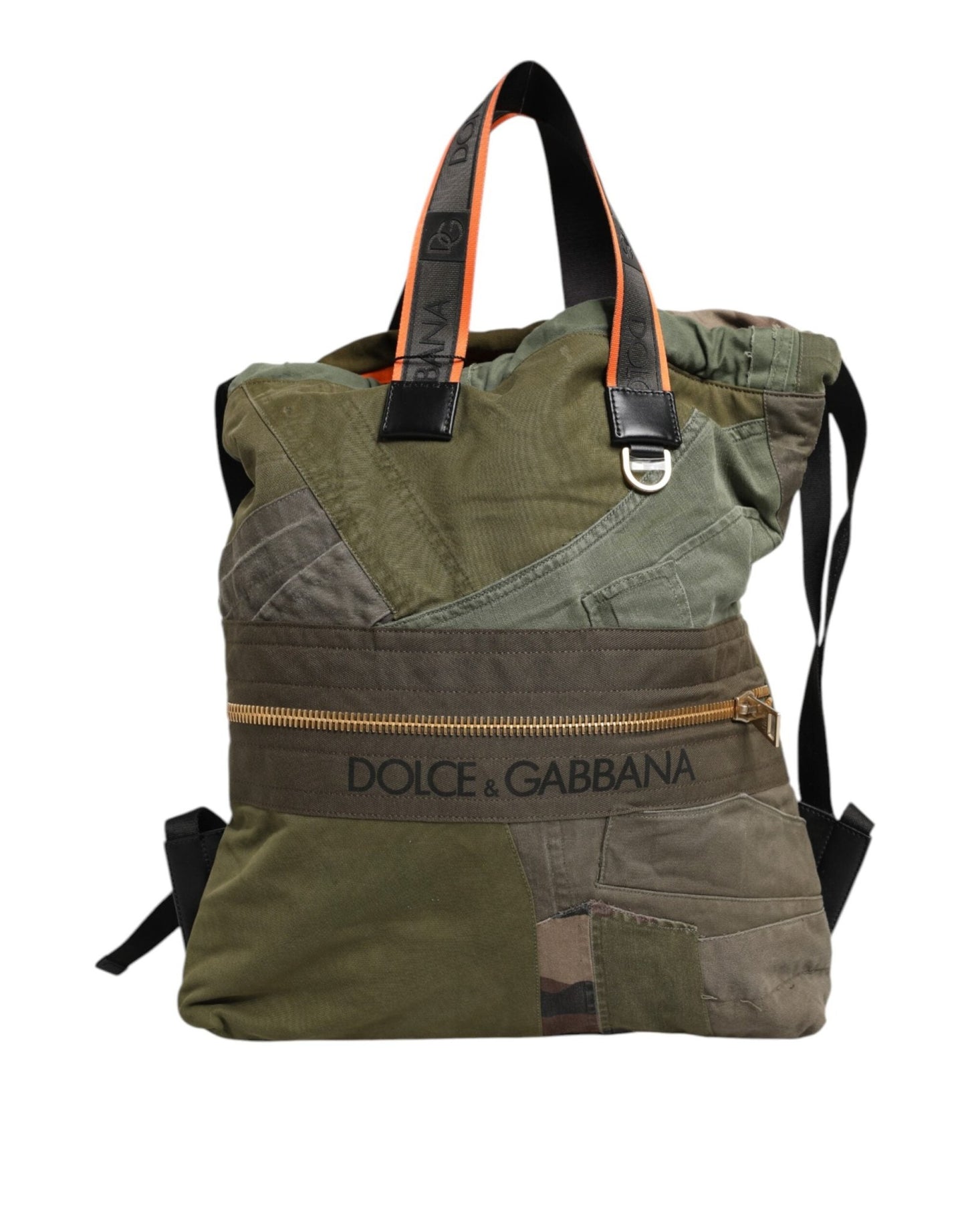 Dolce & Gabbana Military Green Patchwork Rucksack Backpack Bag – par Dolce & Gabbana | Disponible sur Sandy Store ByNet