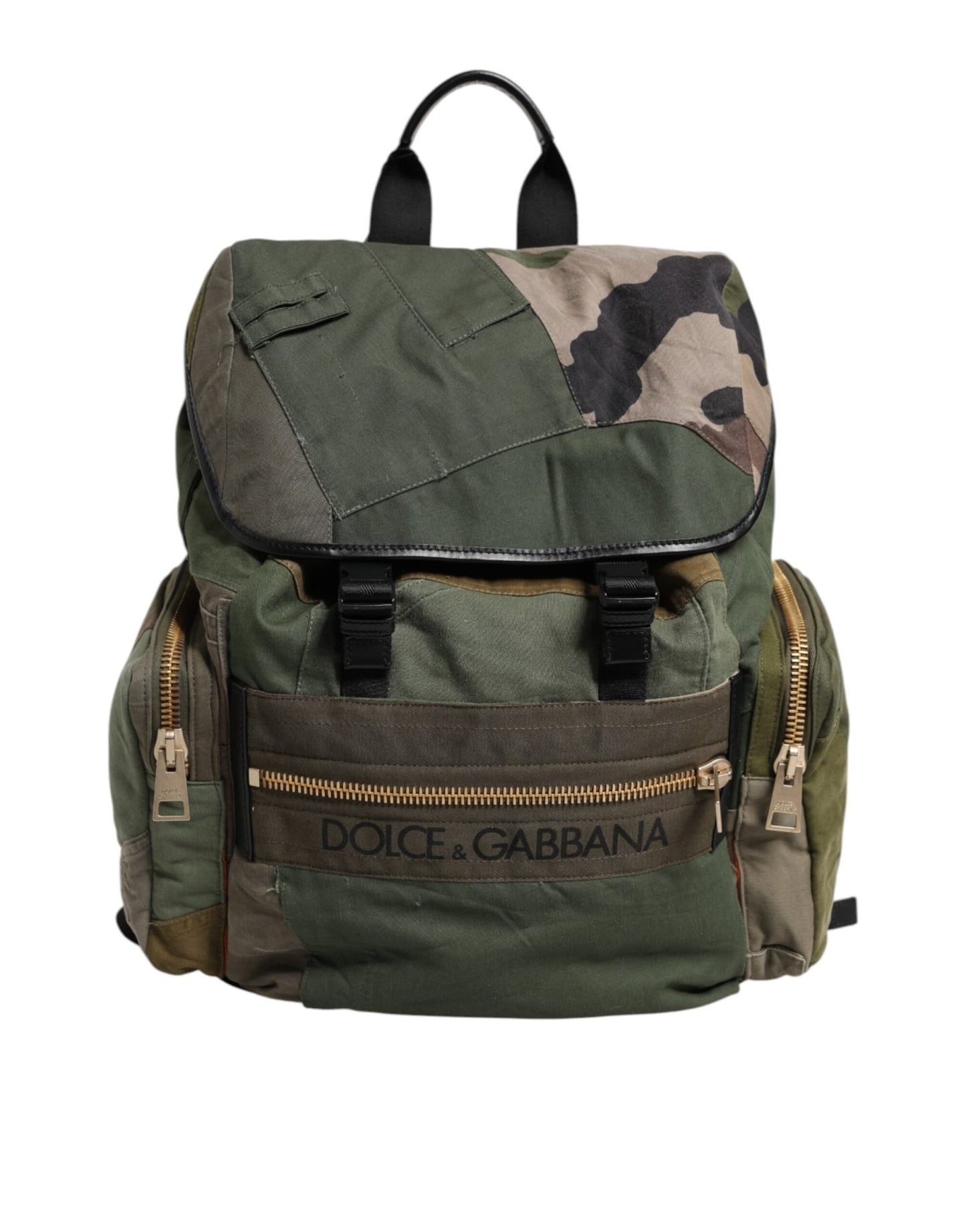 Dolce & Gabbana Military Green Patchwork Rucksack Backpack Bag – par Dolce & Gabbana | Disponible sur Sandy Store ByNet