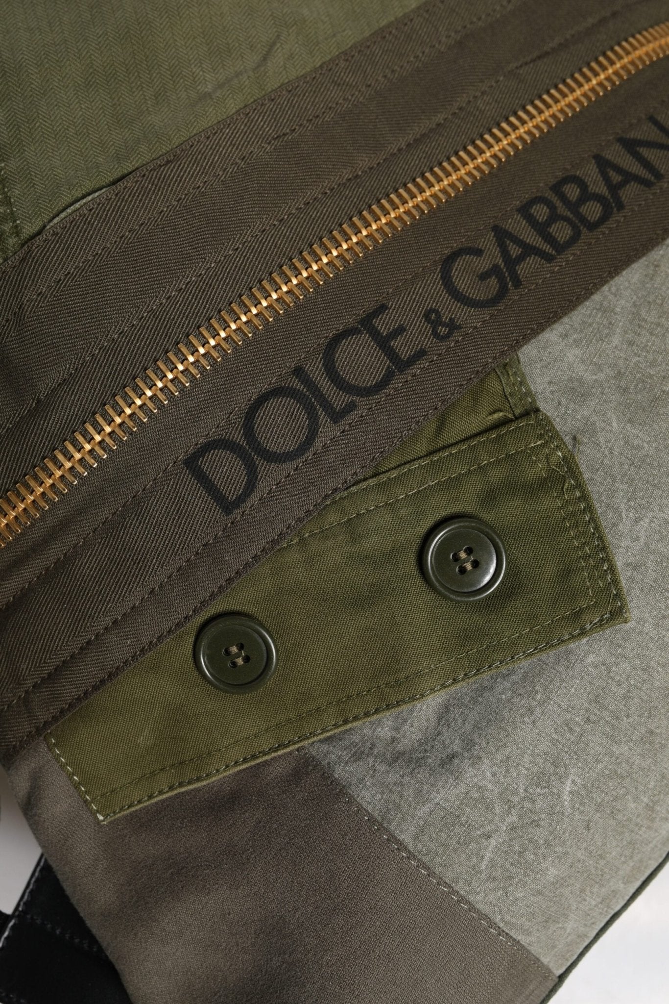 Dolce & Gabbana Military Green Patchwork Rucksack Backpack Bag - Sandy Store ByNet