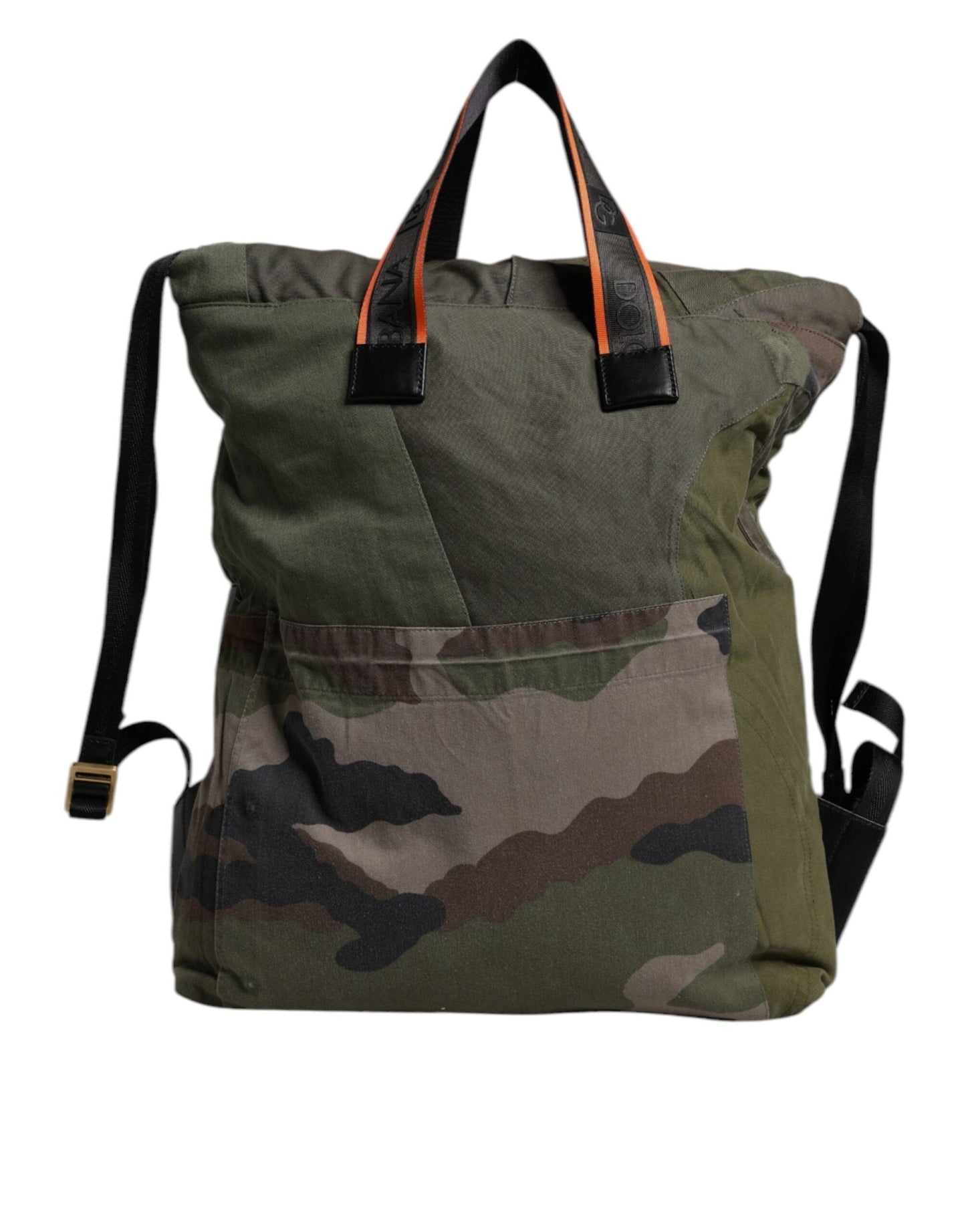 Dolce & Gabbana Military Green Patchwork Rucksack Backpack Bag - Sandy Store ByNet