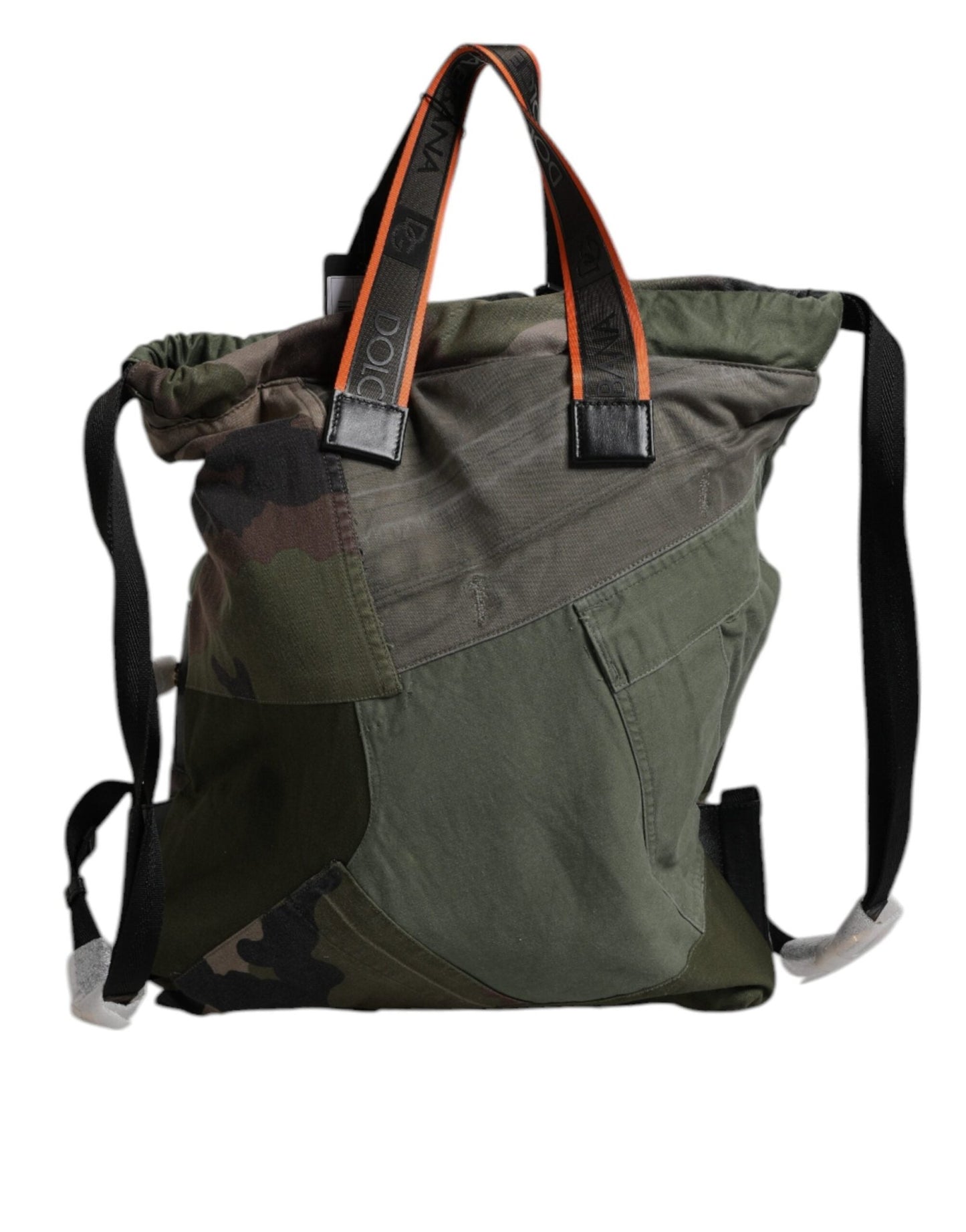 Dolce & Gabbana Military Green Patchwork Rucksack Backpack Bag - Sandy Store ByNet