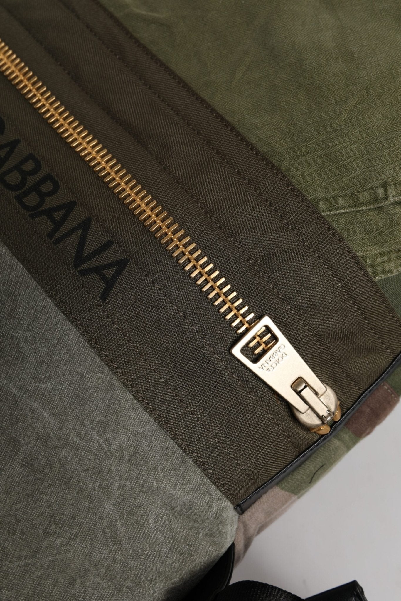 Dolce & Gabbana Military Green Patchwork Rucksack Backpack Bag - Sandy Store ByNet