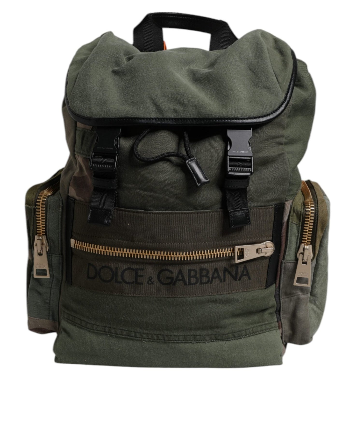 Dolce & Gabbana Military Green Patchwork Travel Backpack Bag - Sandy Store ByNet