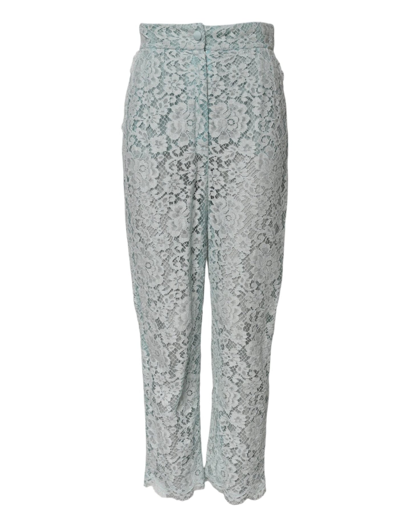 Dolce & Gabbana Mint Green Cotton Floral Lace Trousers Pants – IT40|S par Dolce & Gabbana | Disponible sur Sandy Store ByNet