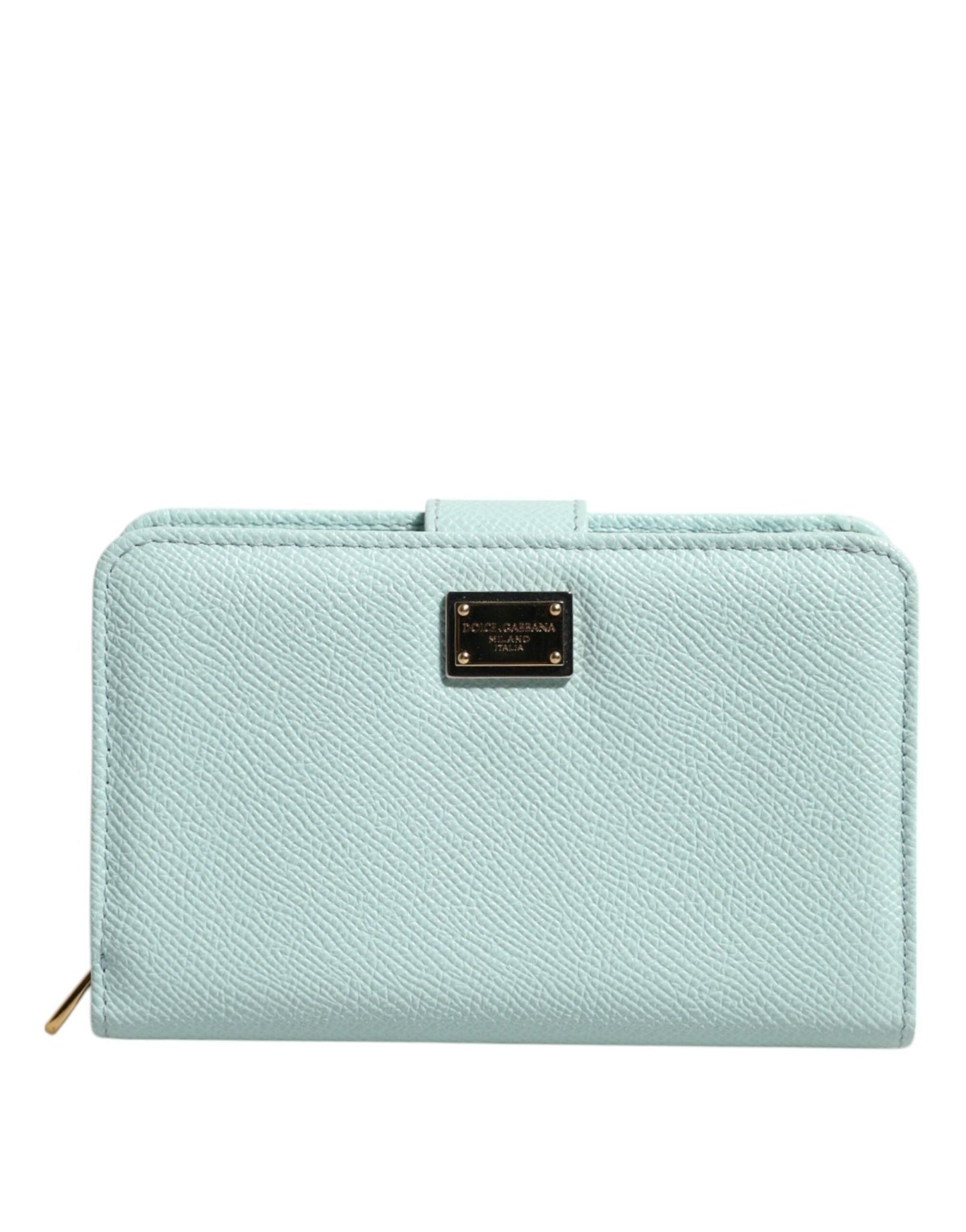 Dolce & Gabbana Mint Green Leather Bifold Continental Clutch Wallet – par Dolce & Gabbana | Disponible sur Sandy Store ByNet