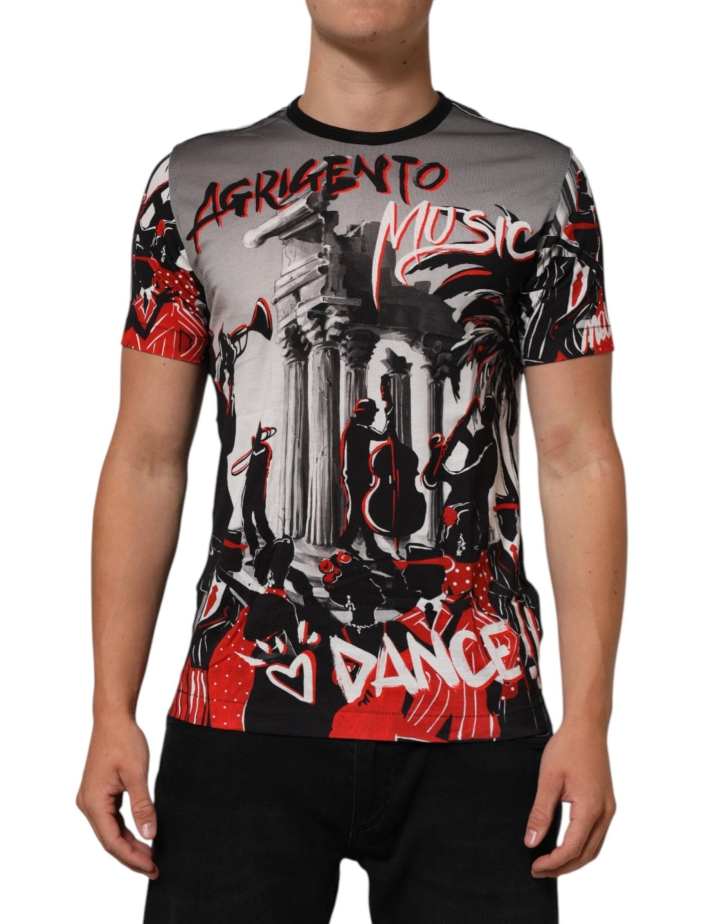 Dolce & Gabbana Multicolor Agrigento Dance Jazz Music Print T-shirt – IT44 | XS par Dolce & Gabbana | Disponible sur Sandy Store ByNet