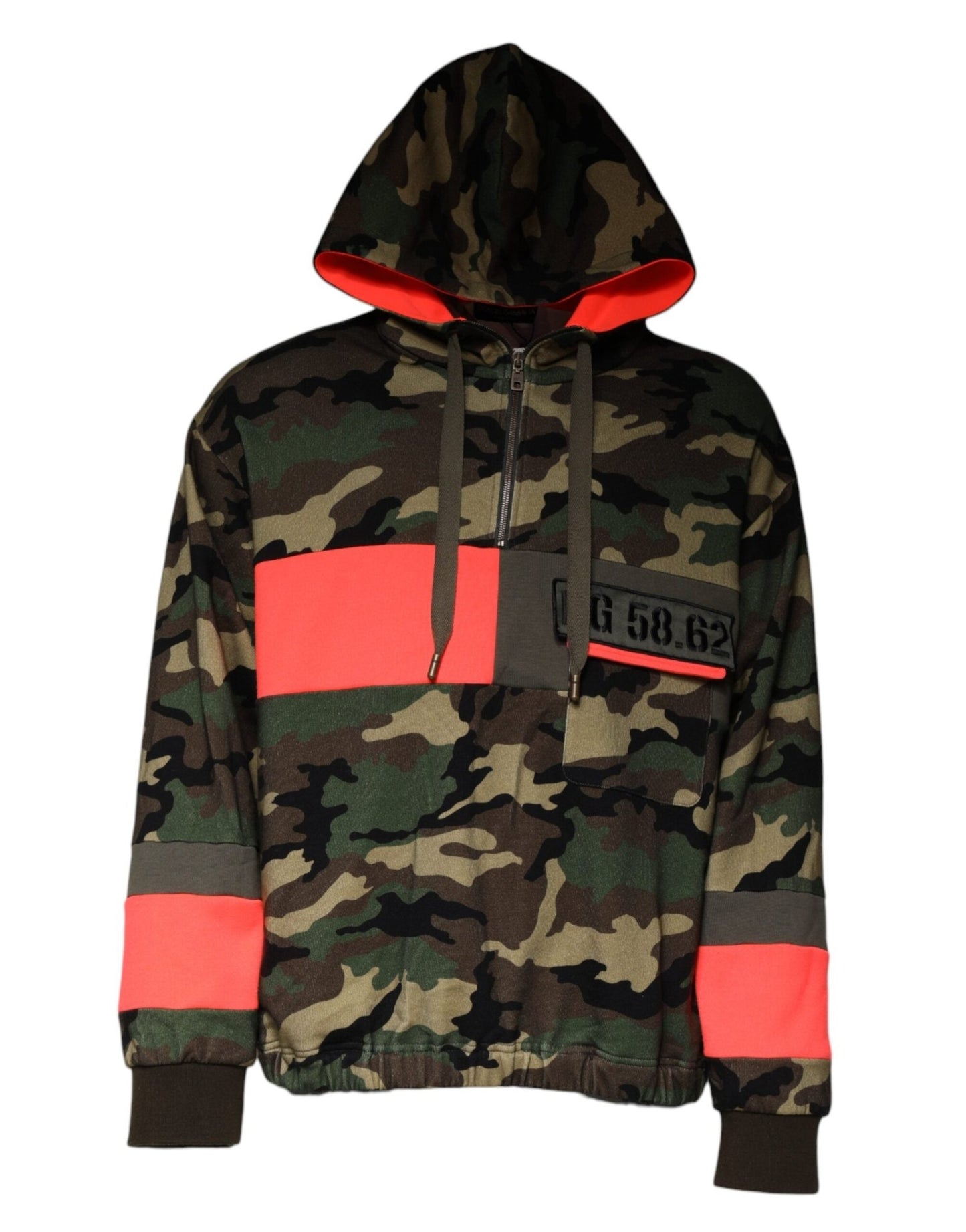 Dolce & Gabbana Multicolor Camouflage Hooded Men Sweatshirt Sweater – IT54 | XL par Dolce & Gabbana | Disponible sur Sandy Store ByNet