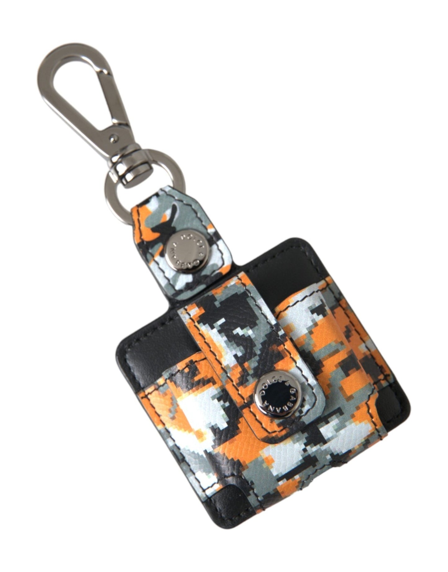 Dolce & Gabbana Multicolor Camouflage Print Leather Logo Metal Airpods Case – par Dolce & Gabbana | Disponible sur Sandy Store ByNet