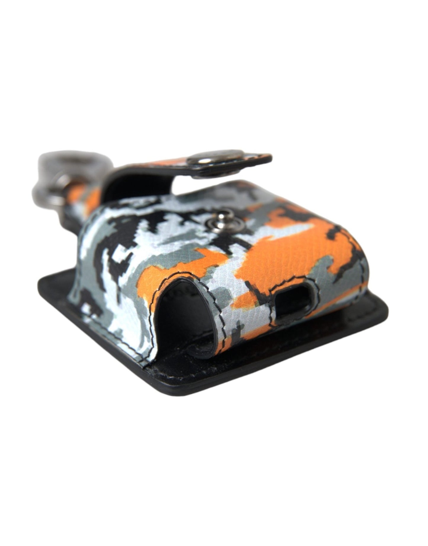 Dolce & Gabbana Multicolor Camouflage Print Leather Metal Airpods Case – par Dolce & Gabbana | Disponible sur Sandy Store ByNet