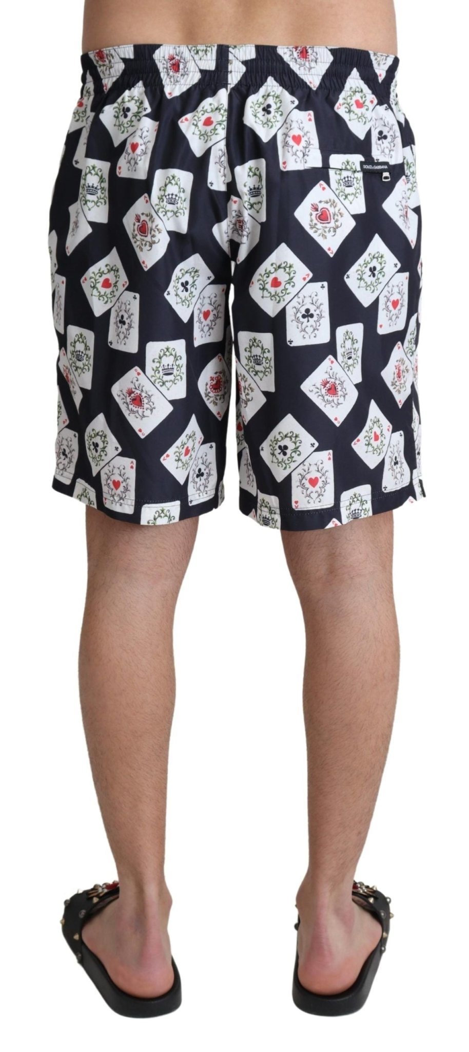 Dolce & Gabbana Multicolor Card Deck Printed Swim Trunks - Sandy Store ByNet