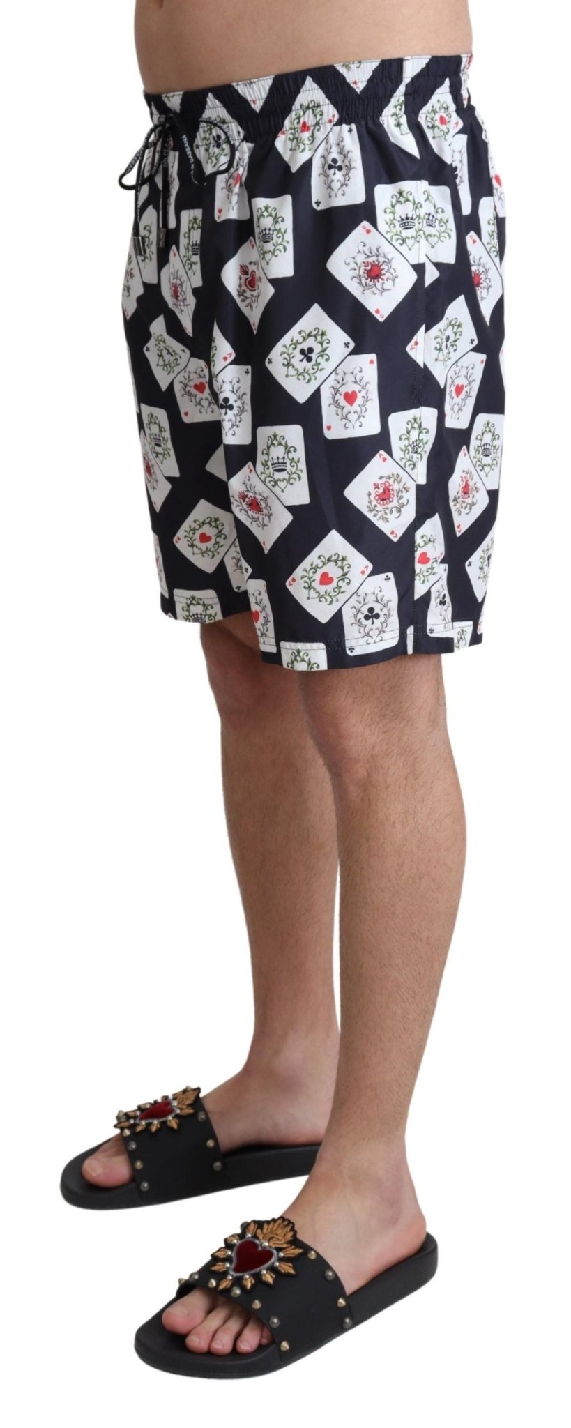 Dolce & Gabbana Multicolor Card Deck Printed Swim Trunks - Sandy Store ByNet