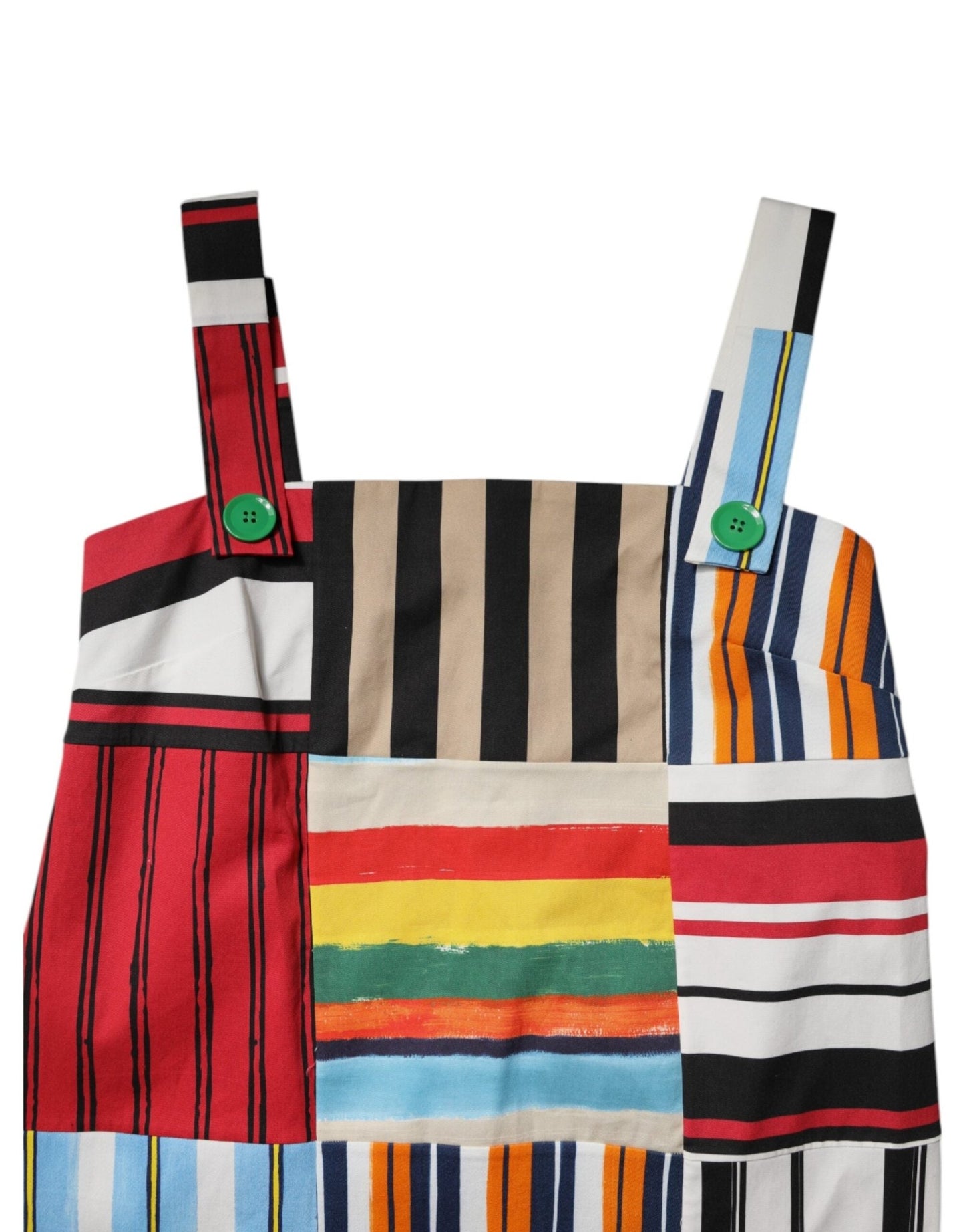 Dolce & Gabbana Multicolor Cotton Stripe Sleeveless Dress - Sandy Store ByNet