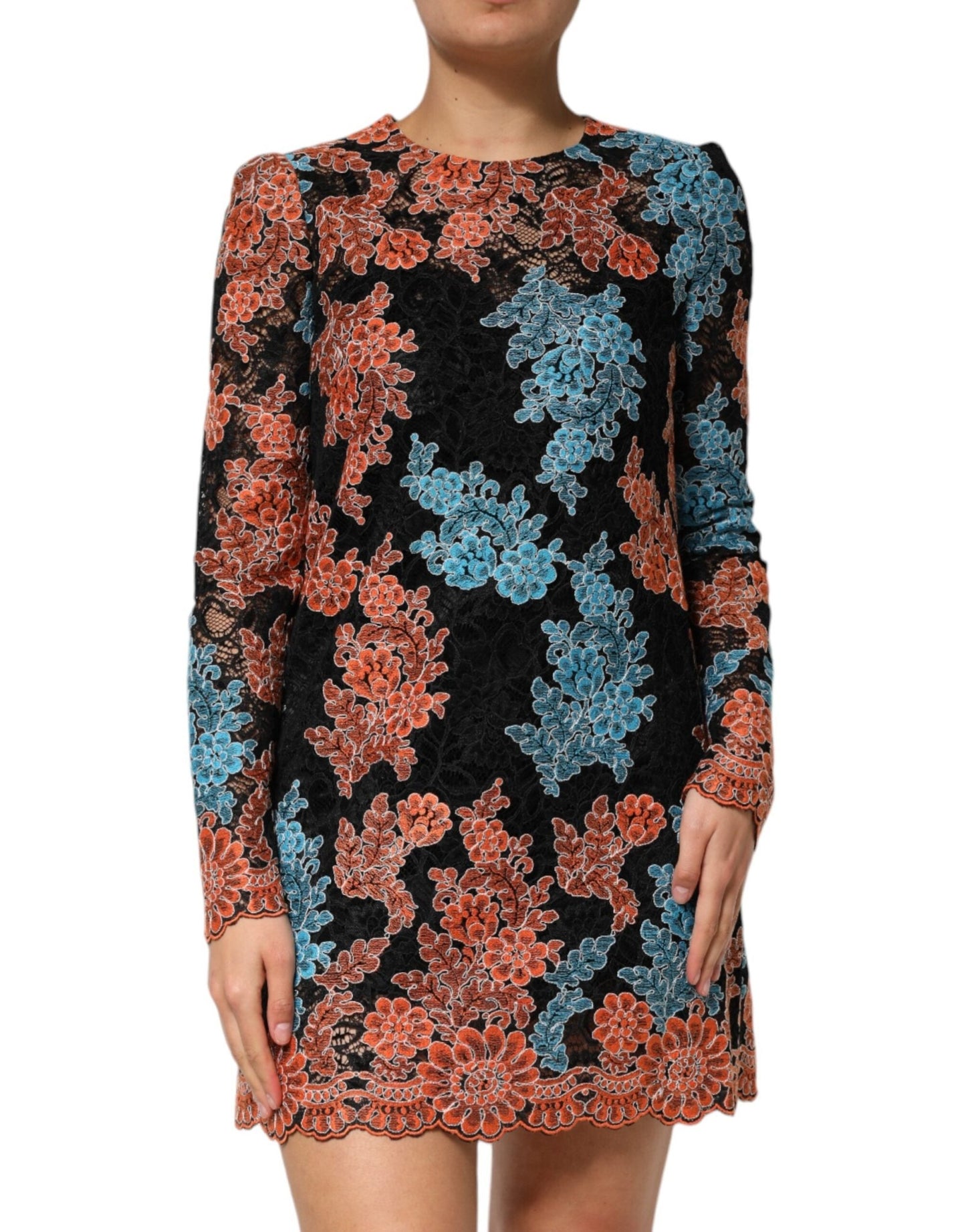 Dolce & Gabbana Multicolor Floral Embroidery Shift Mini Dress – IT44 | L par Dolce & Gabbana | Disponible sur Sandy Store ByNet