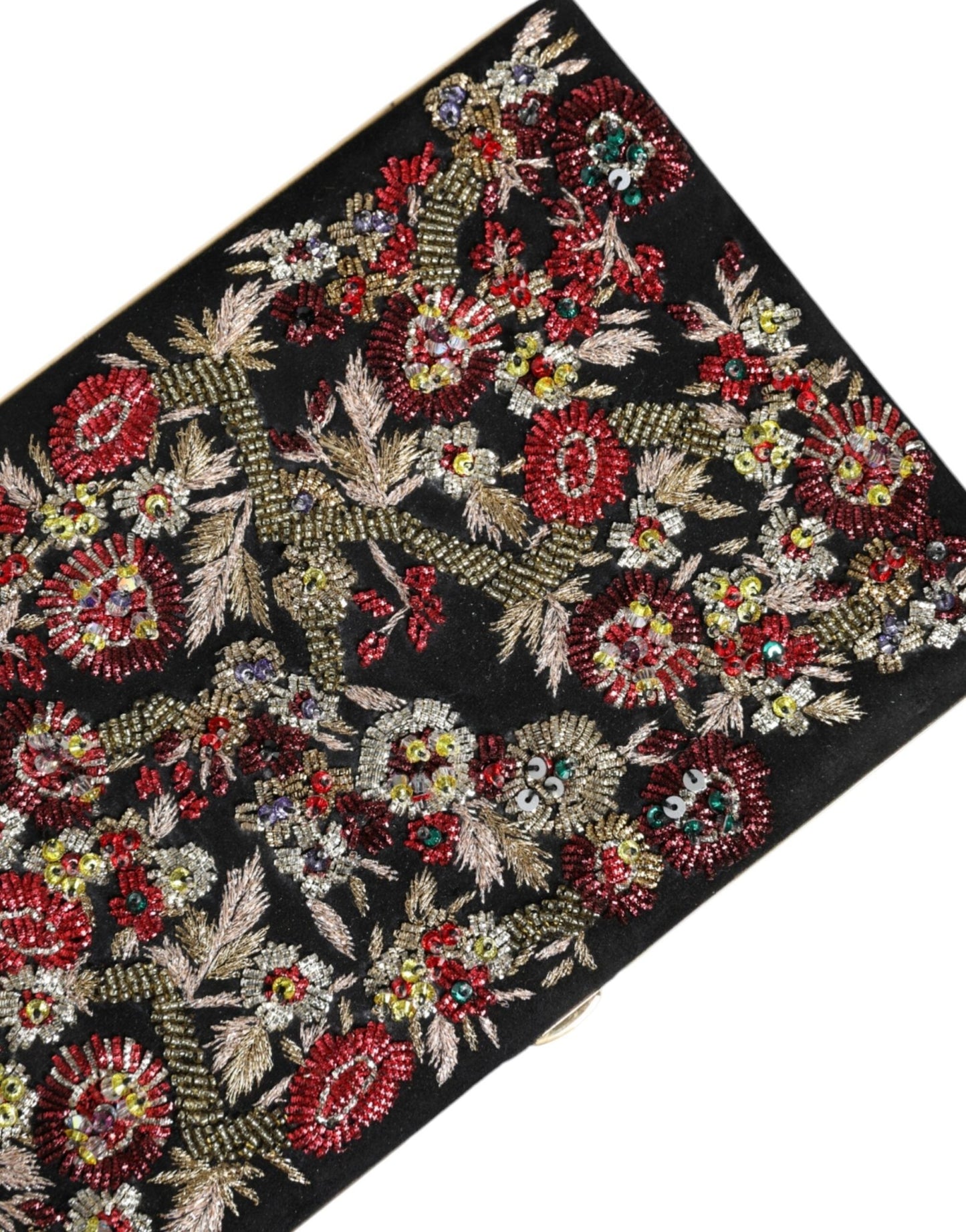 Dolce & Gabbana Multicolor Floral Gold Frame Clutch Evening Purse Bag - Sandy Store ByNet
