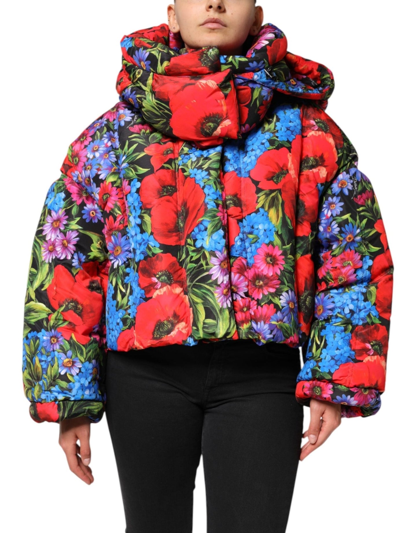 Dolce & Gabbana Multicolor Floral Hooded Puffer Coat Jacket – IT44 | L par Dolce & Gabbana | Disponible sur Sandy Store ByNet