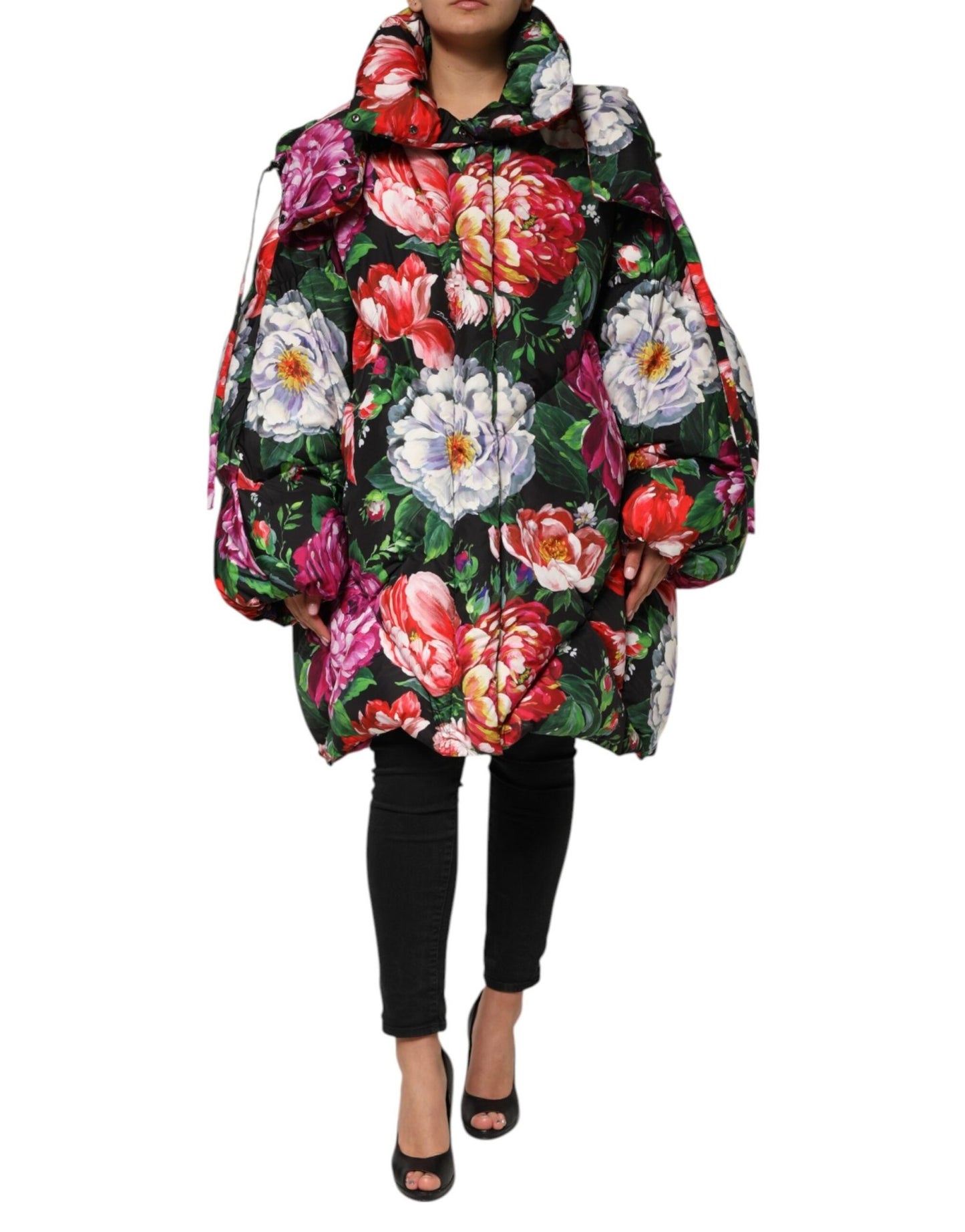 Dolce & Gabbana Multicolor Floral Hooded Puffer Coat Jacket – IT52 / 4XL par Dolce & Gabbana | Disponible sur Sandy Store ByNet