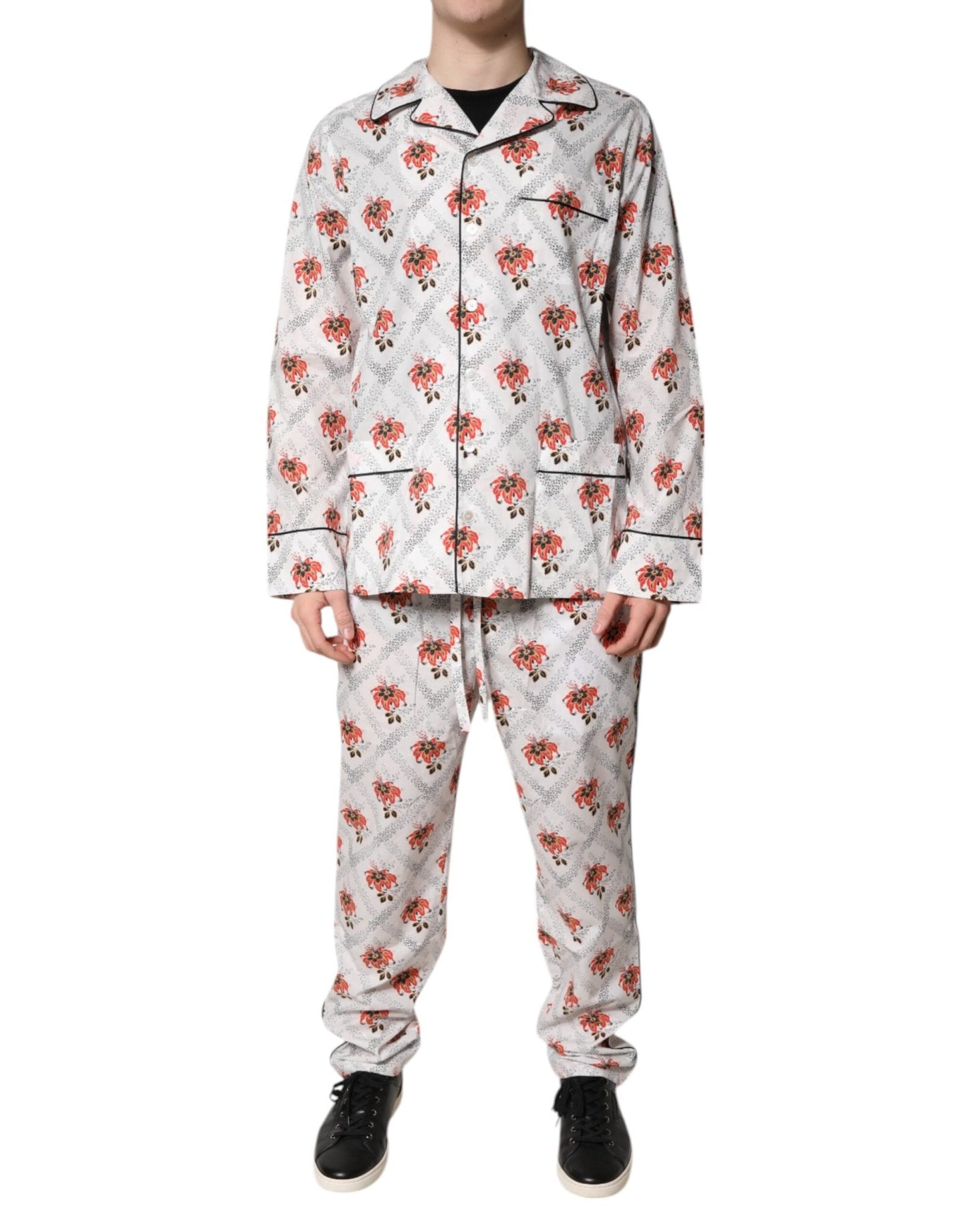 Dolce & Gabbana Multicolor Floral Print Cotton Pajama Set Sleepwear – IT38 | XS par Dolce & Gabbana | Disponible sur Sandy Store ByNet