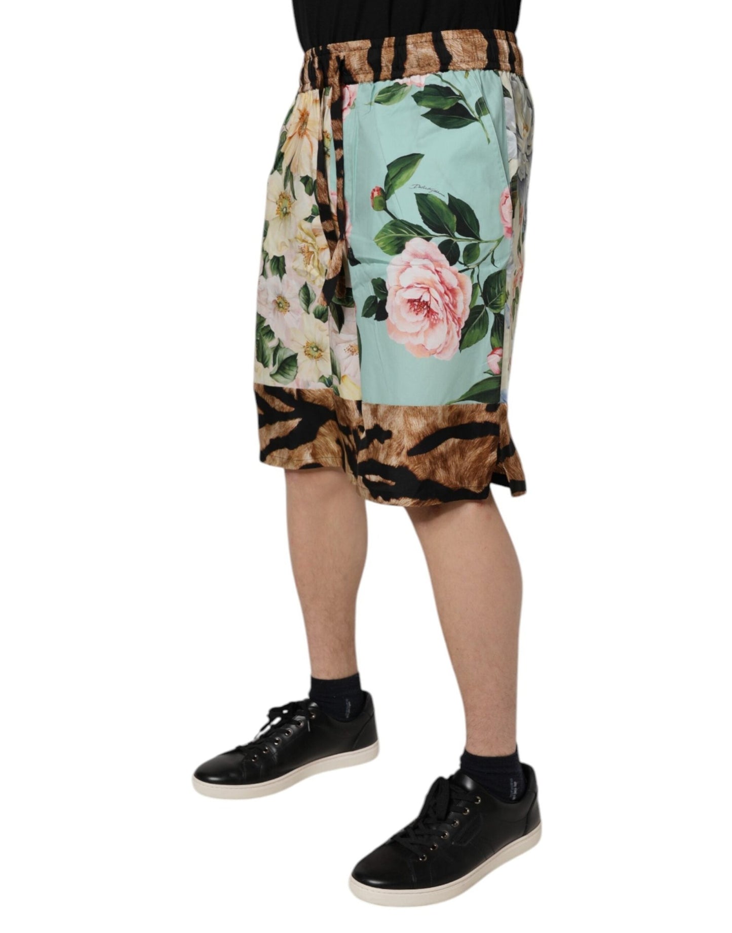 Dolce & Gabbana Multicolor Floral Print Men Bermuda Shorts - Sandy Store ByNet