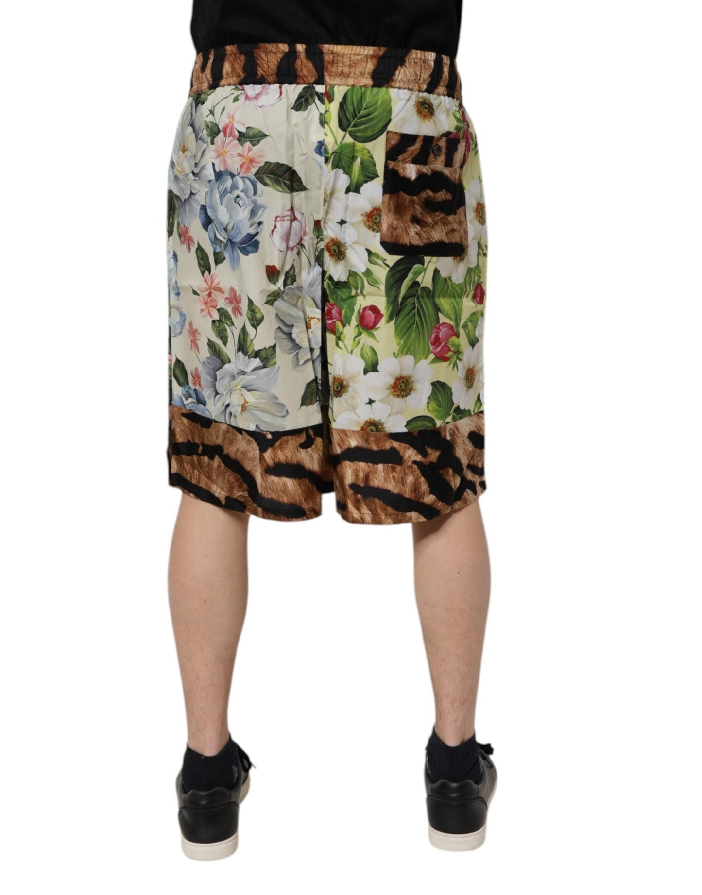 Dolce & Gabbana Multicolor Floral Print Men Bermuda Shorts - Sandy Store ByNet