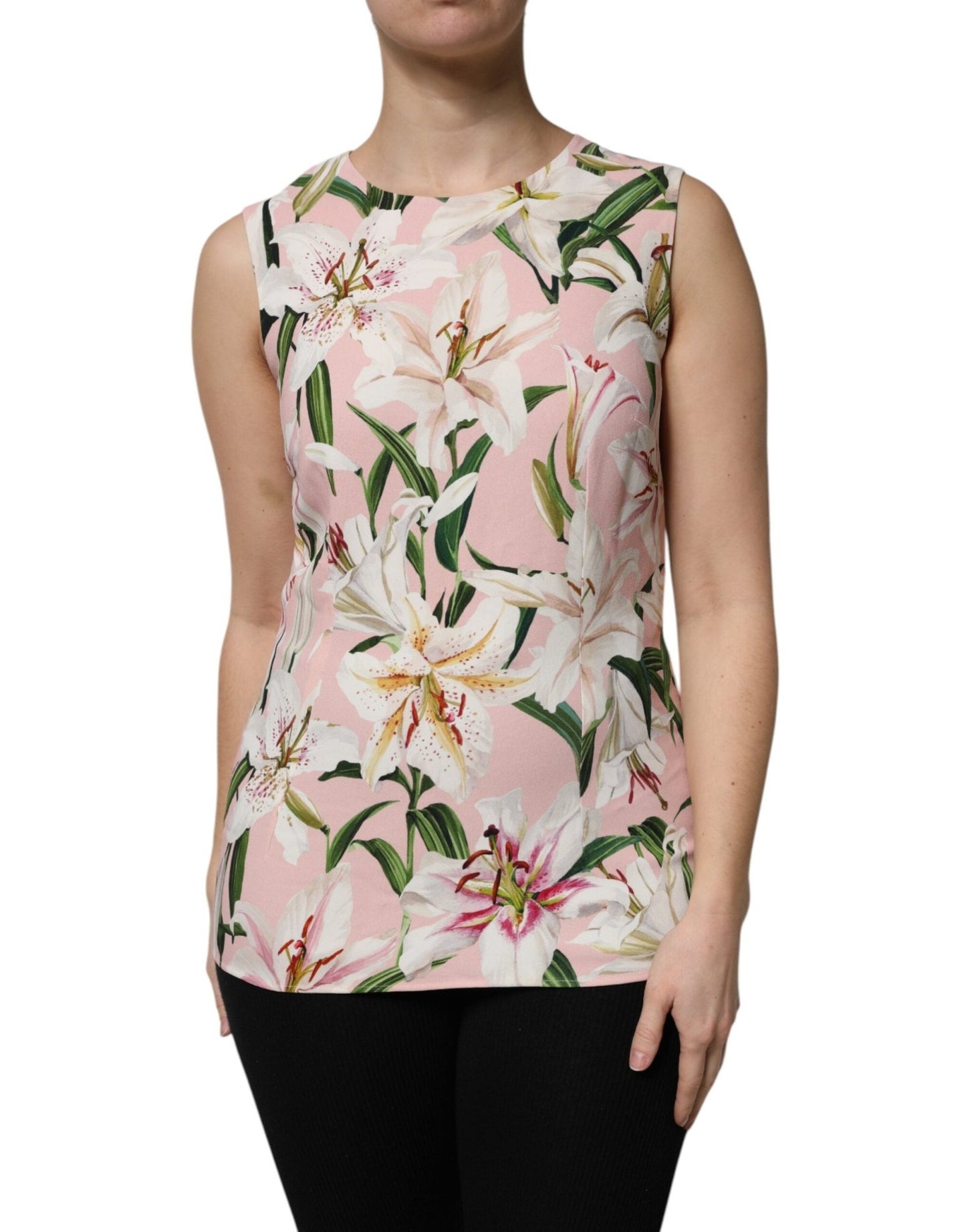 Dolce & Gabbana Multicolor Floral Print Round Neck Tank Top – IT44 | L par Dolce & Gabbana | Disponible sur Sandy Store ByNet